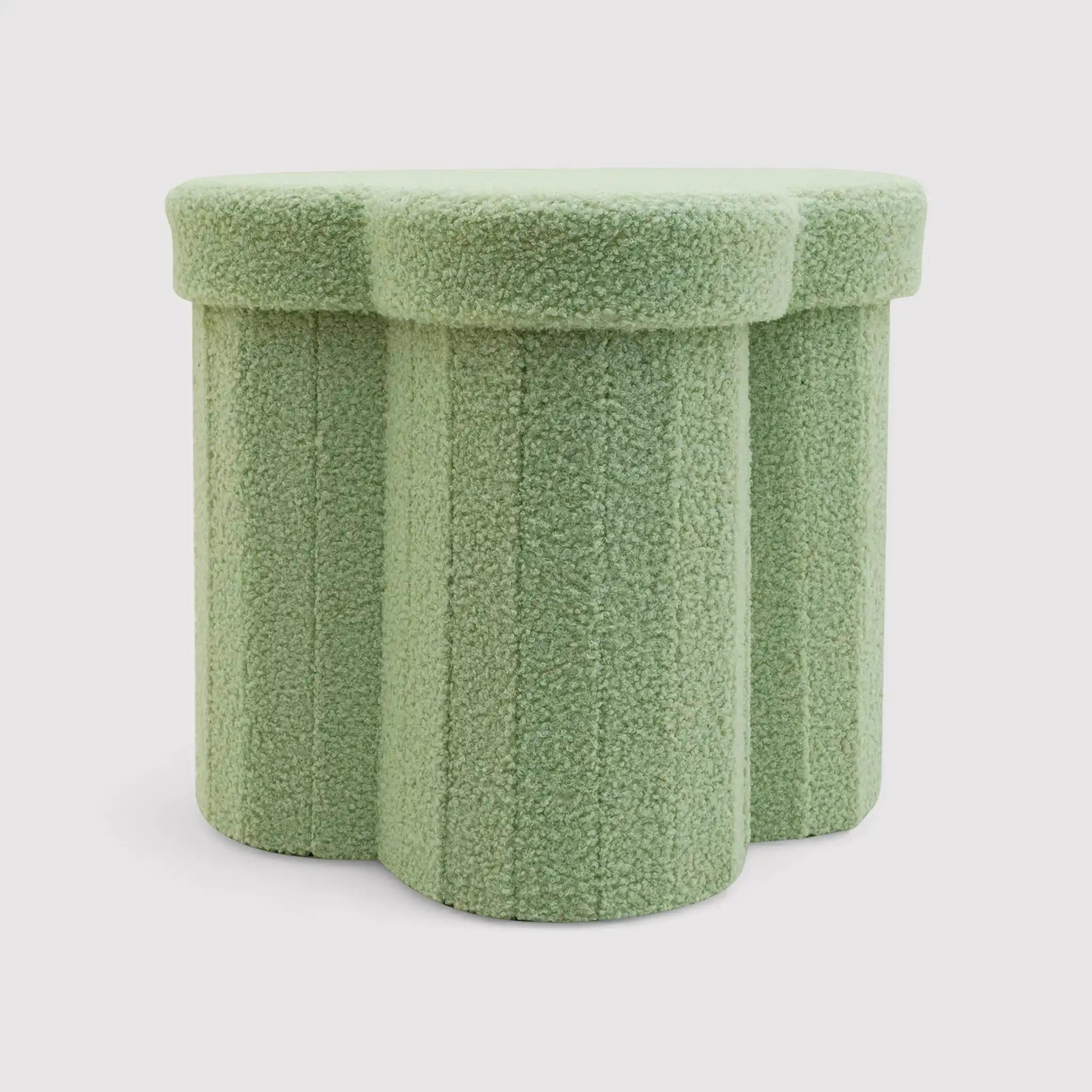 Carob - Pouf pieghevole contenitore verde a tema nuvola