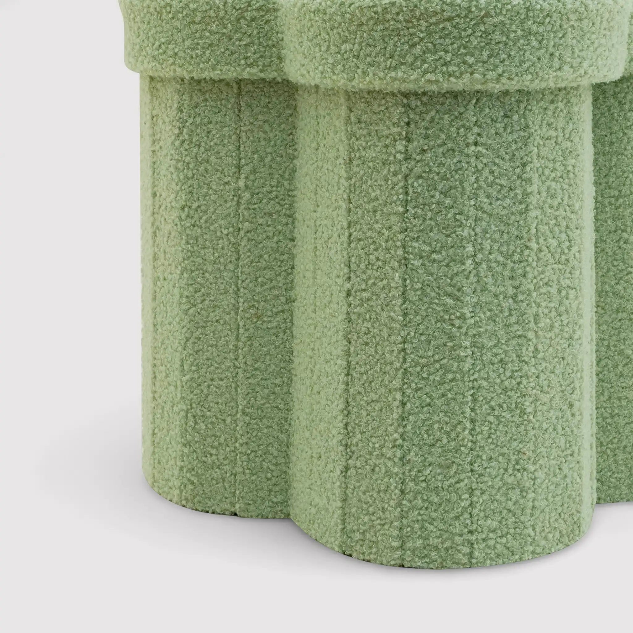 Carob - Pouf pieghevole contenitore verde a tema nuvola