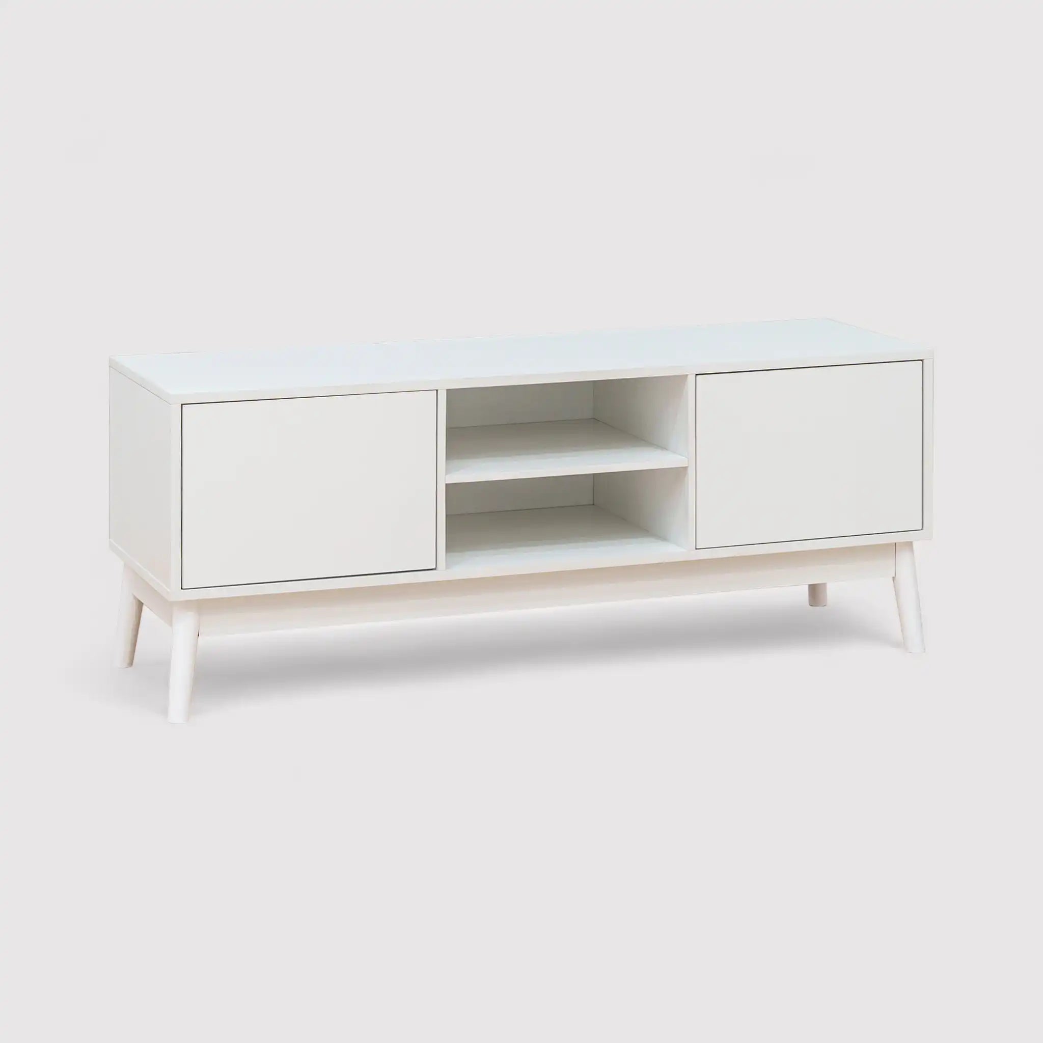 Bacopa - Credenza porta tv moderna bianca con 2 ante