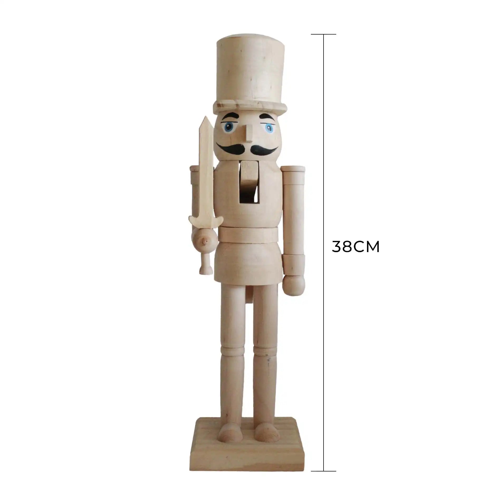 Sencha - Soldatino di Natale decorativo bianco e marrone