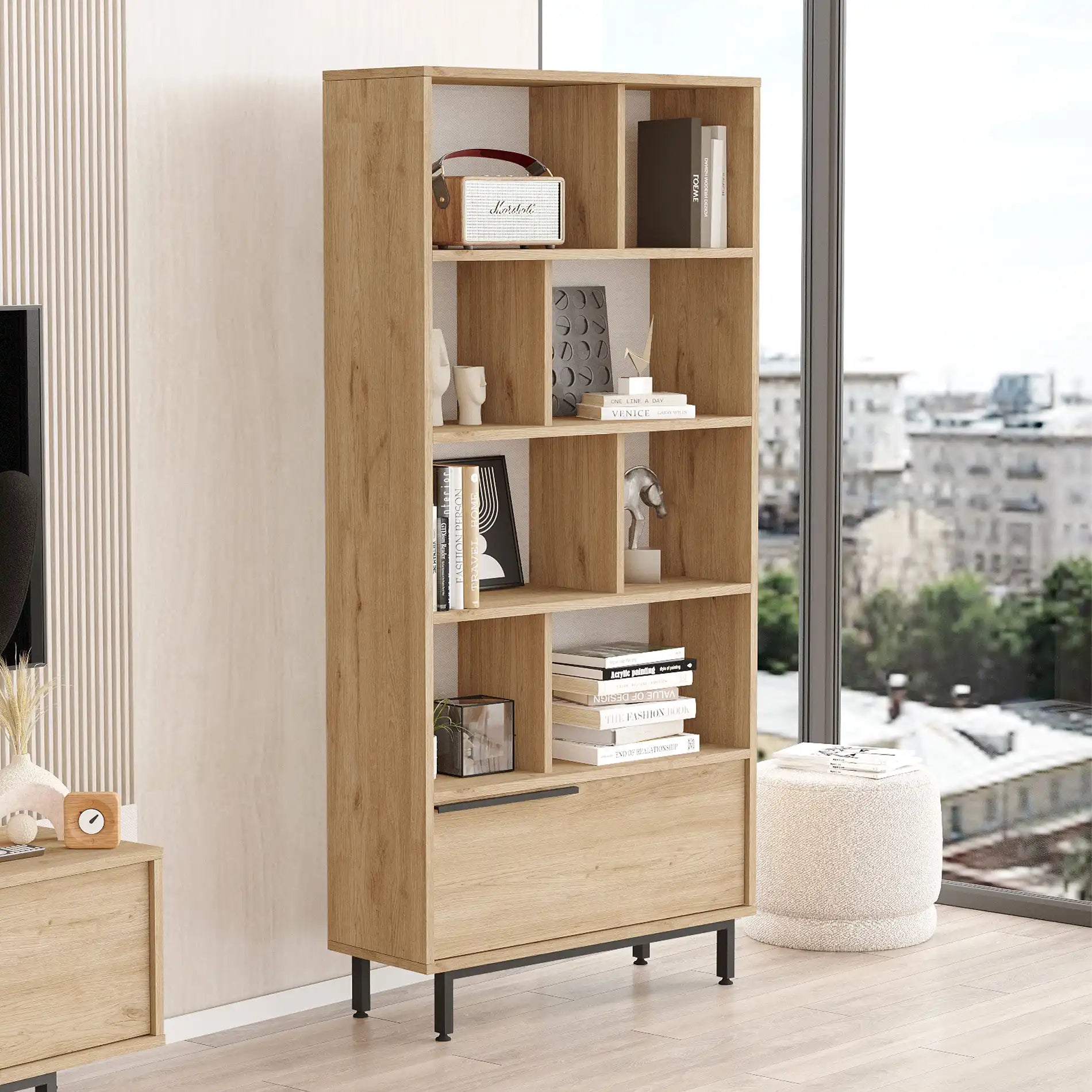 Tola - Storage shelving unit with 4 shelves