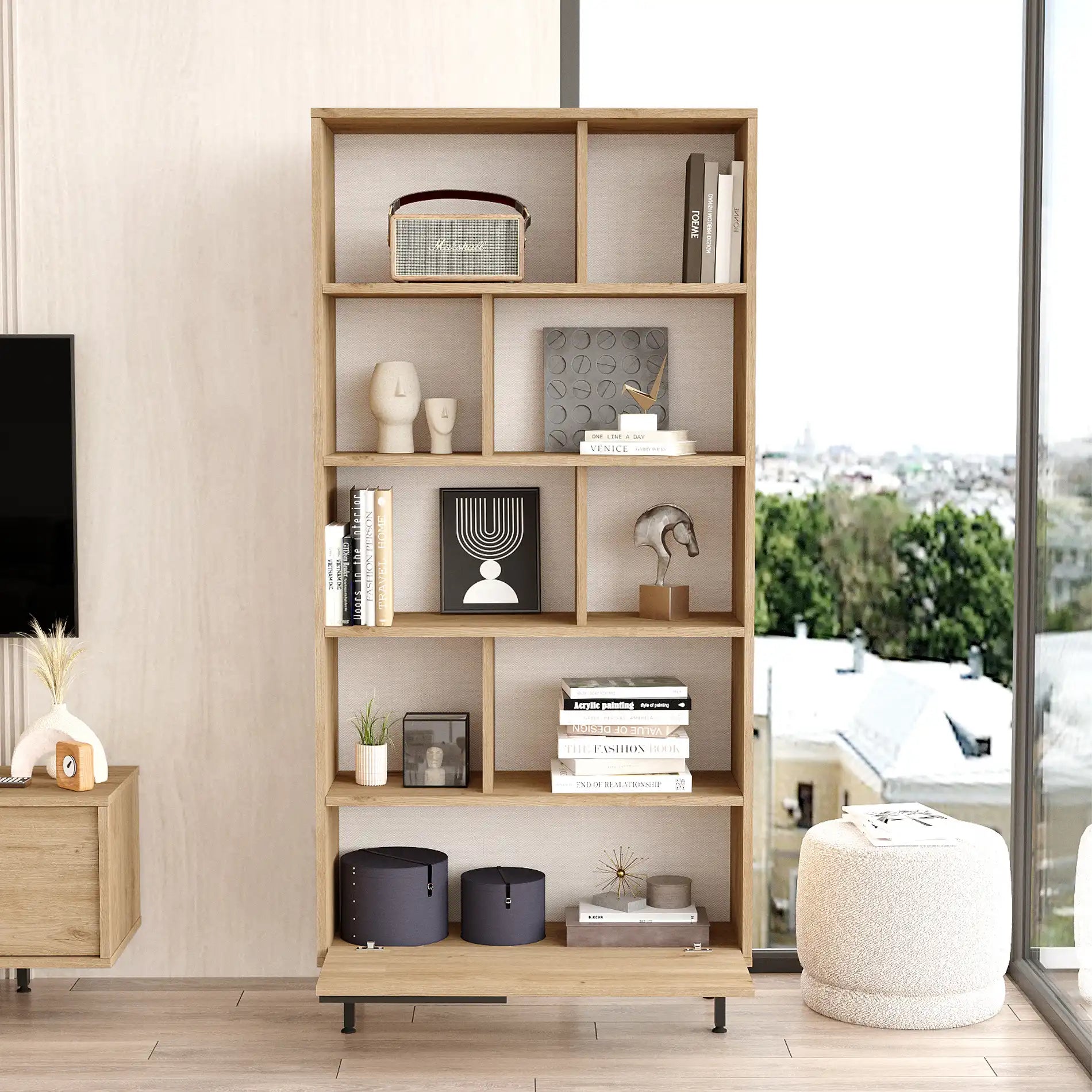 Tola - Storage shelving unit with 4 shelves
