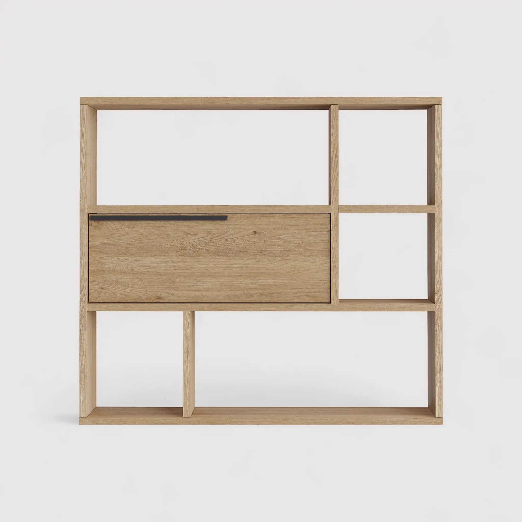 Harad - Scaffale a muro per libri con 6 scomparti