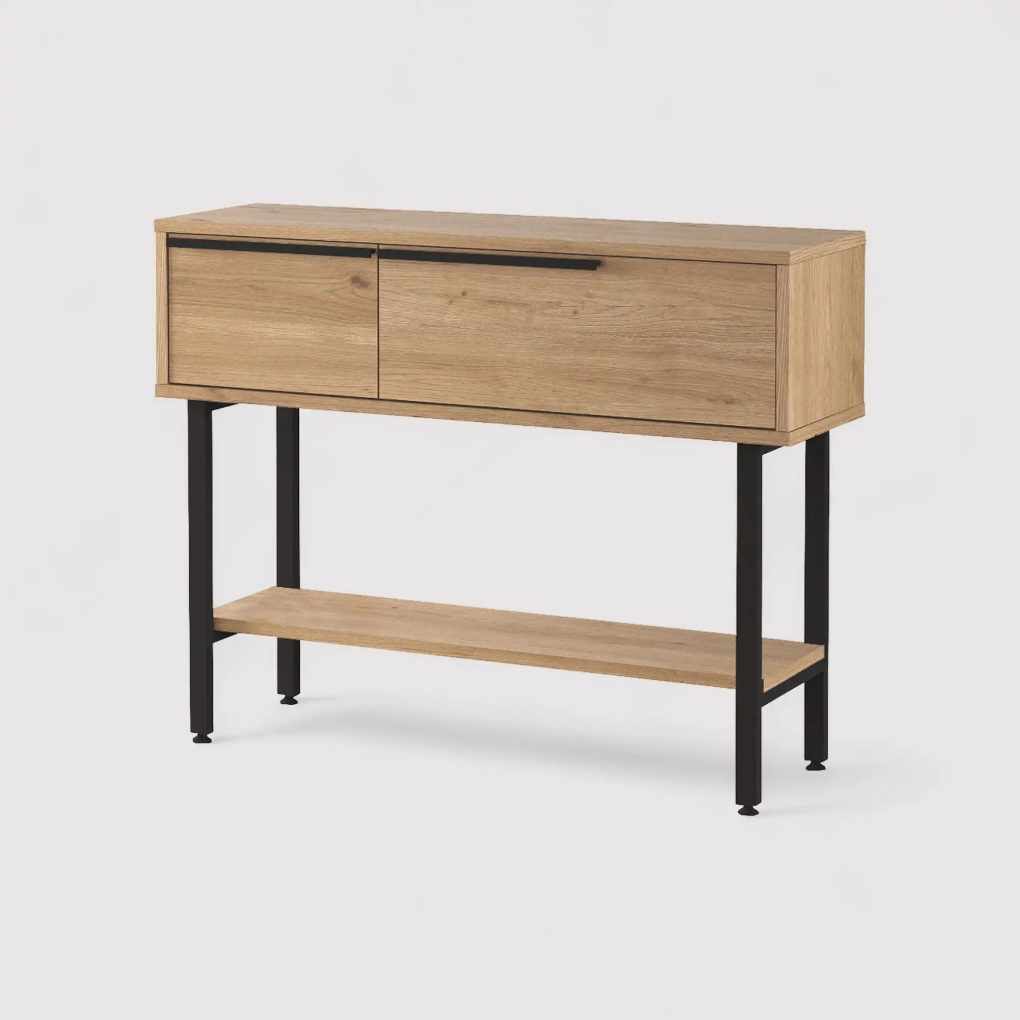 Hinoki - Consolle da ingresso moderna con 2 vani e 1 mensola