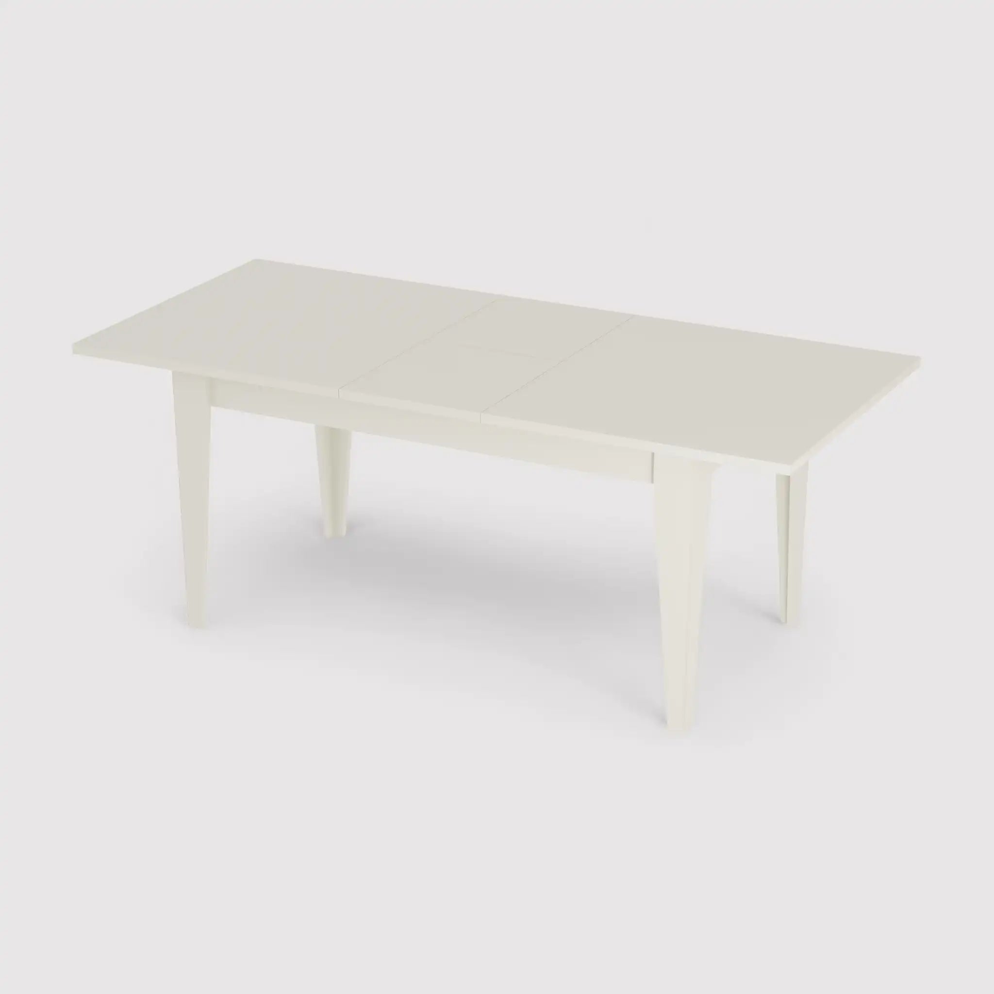 Araca - Table à manger extensible blanche pour cuisine ou salon