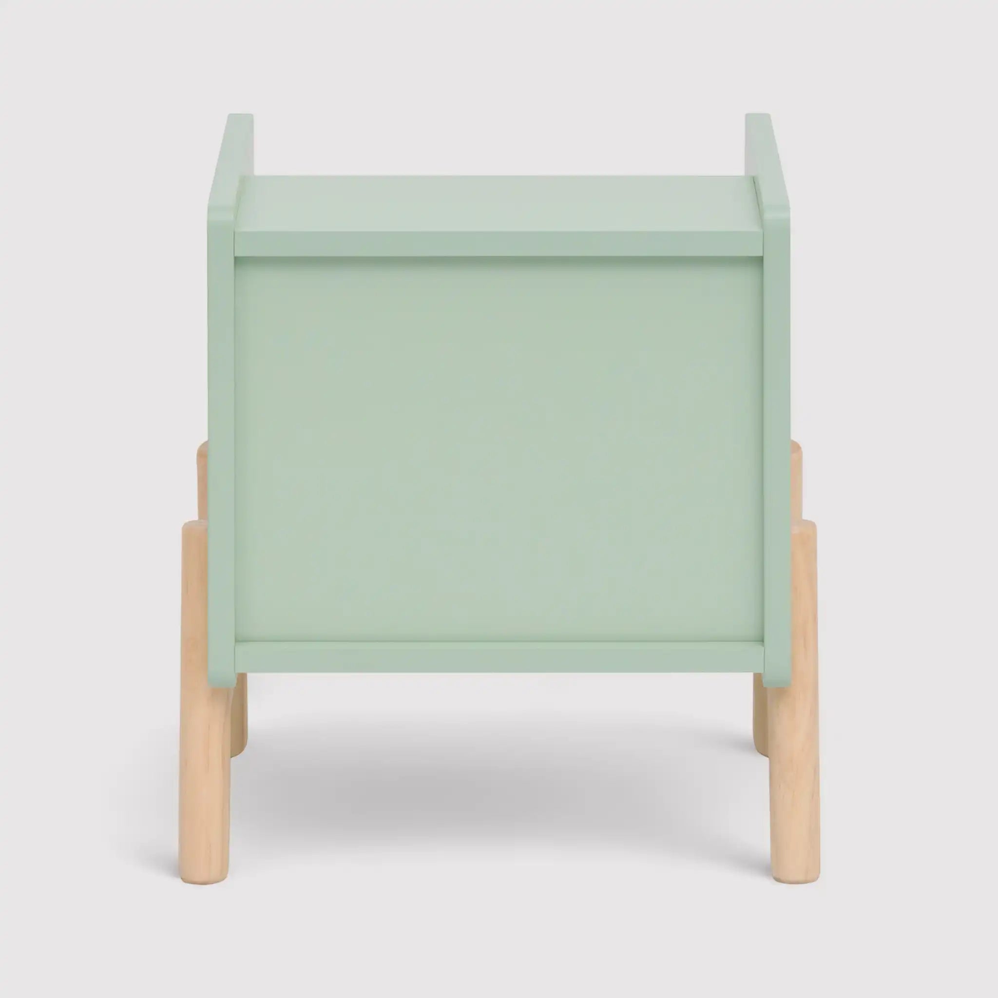 Adrak - Comodino verde acqua per bambini con 1 cassetto e 2 ripiani