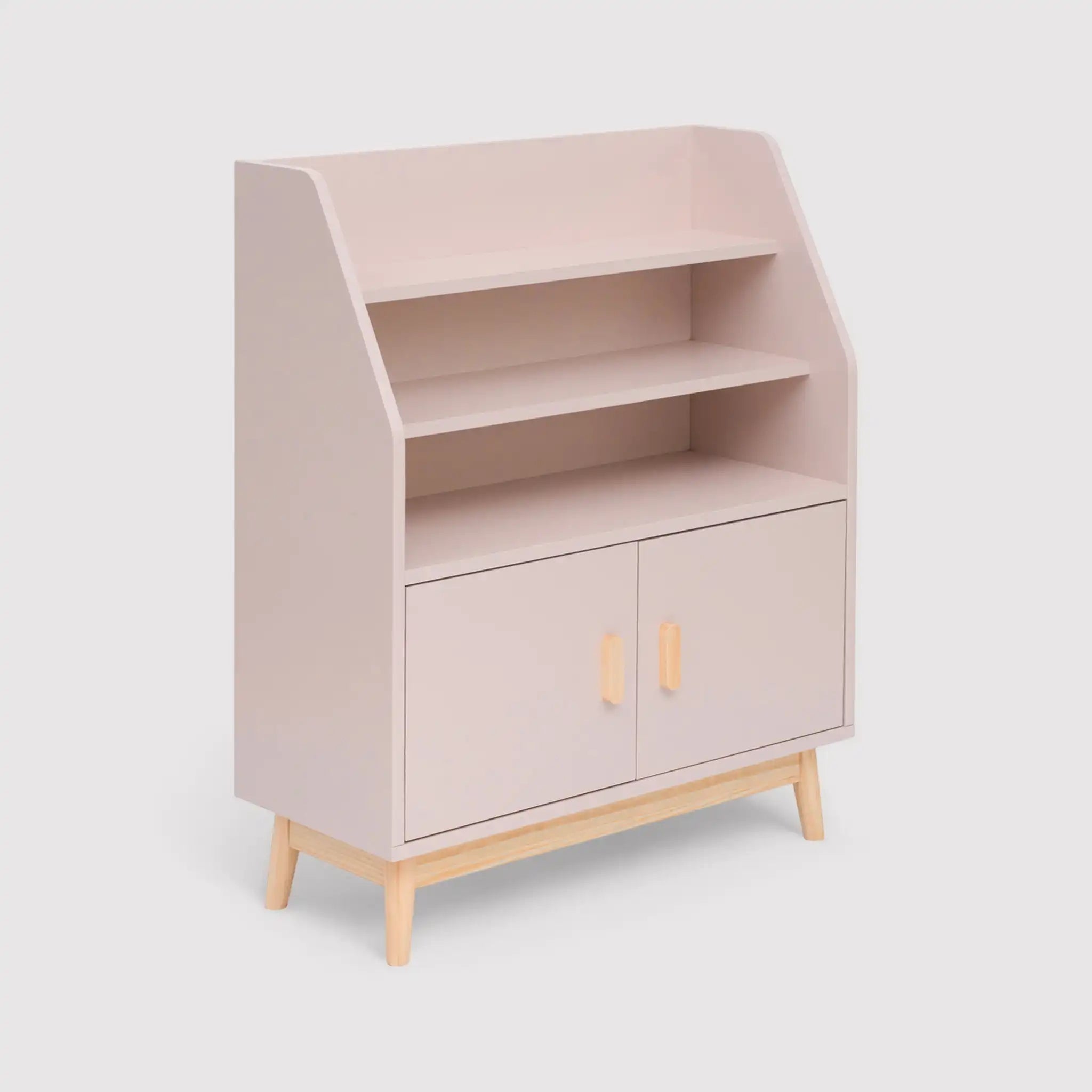 Bataw - Libreria montessoriana rosa con 3 ripiani