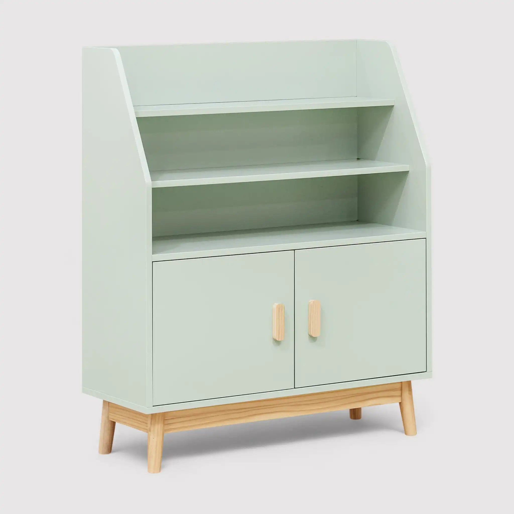 Oroya - Libreria verde per cameretta dei bimbi con 3 ripiani