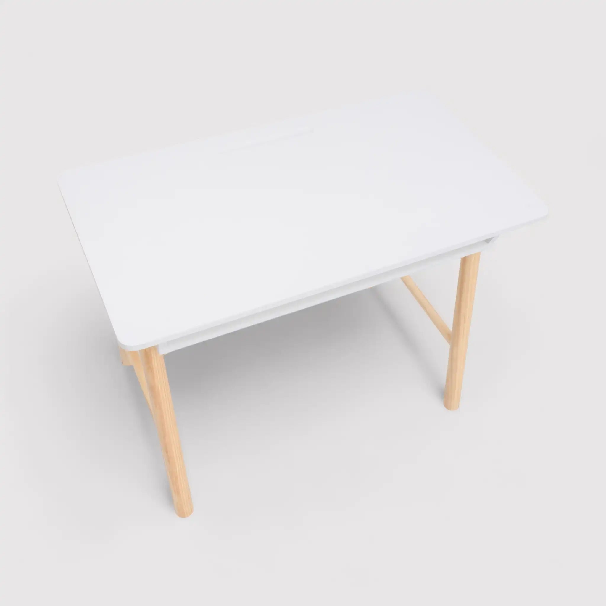 Meryta - Scrivania bianca montessoriana per cameretta con vano