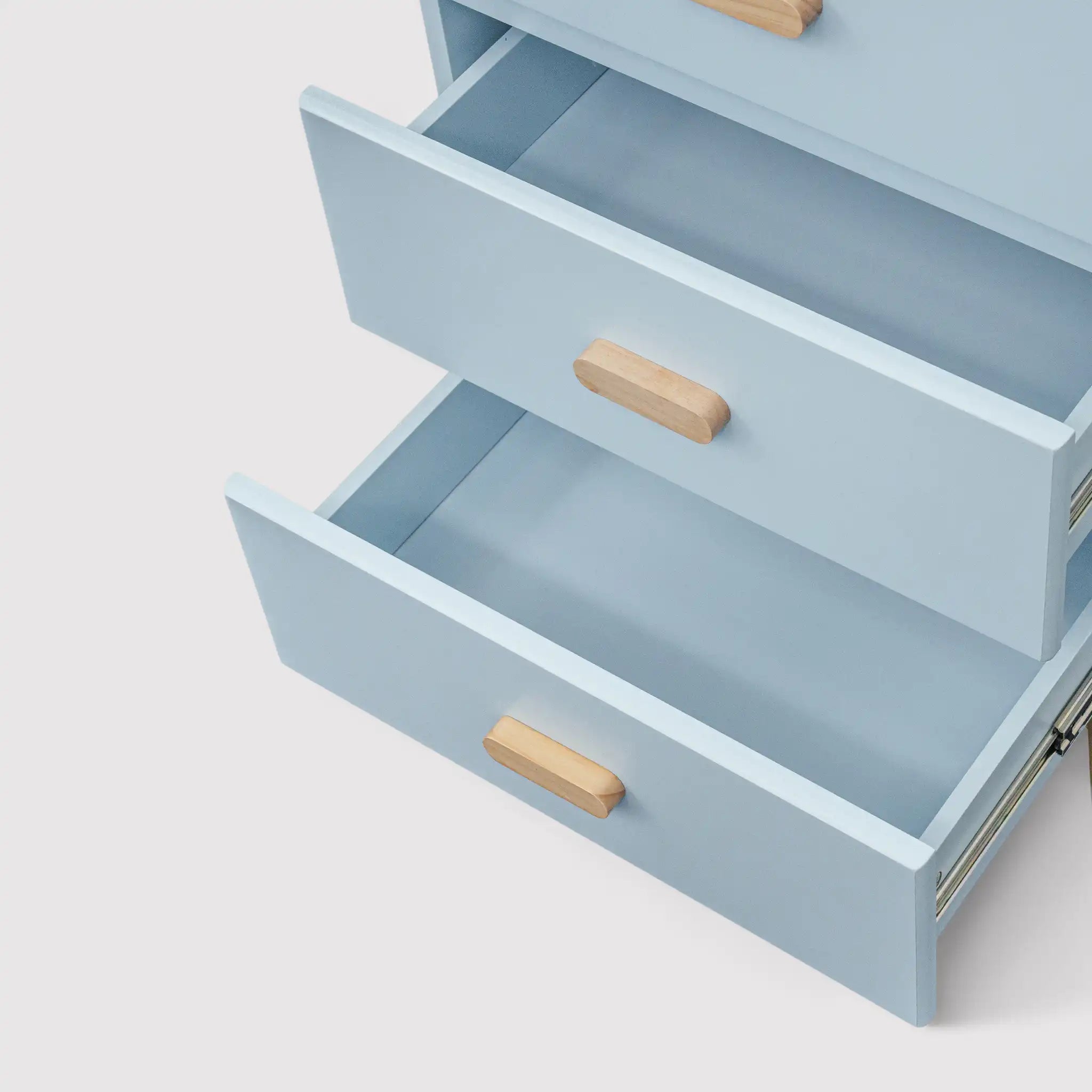 Kuro - Cassettiera per cameretta celeste con 5 cassetti