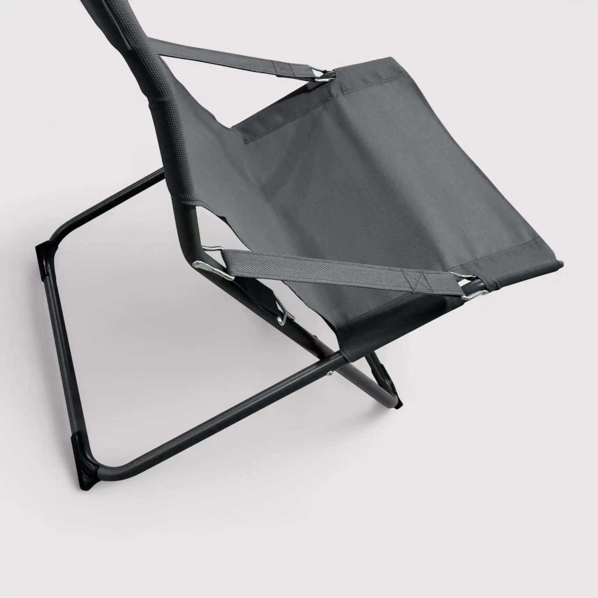 Ukpa - Sedia da campeggio grigio scuro con braccioli