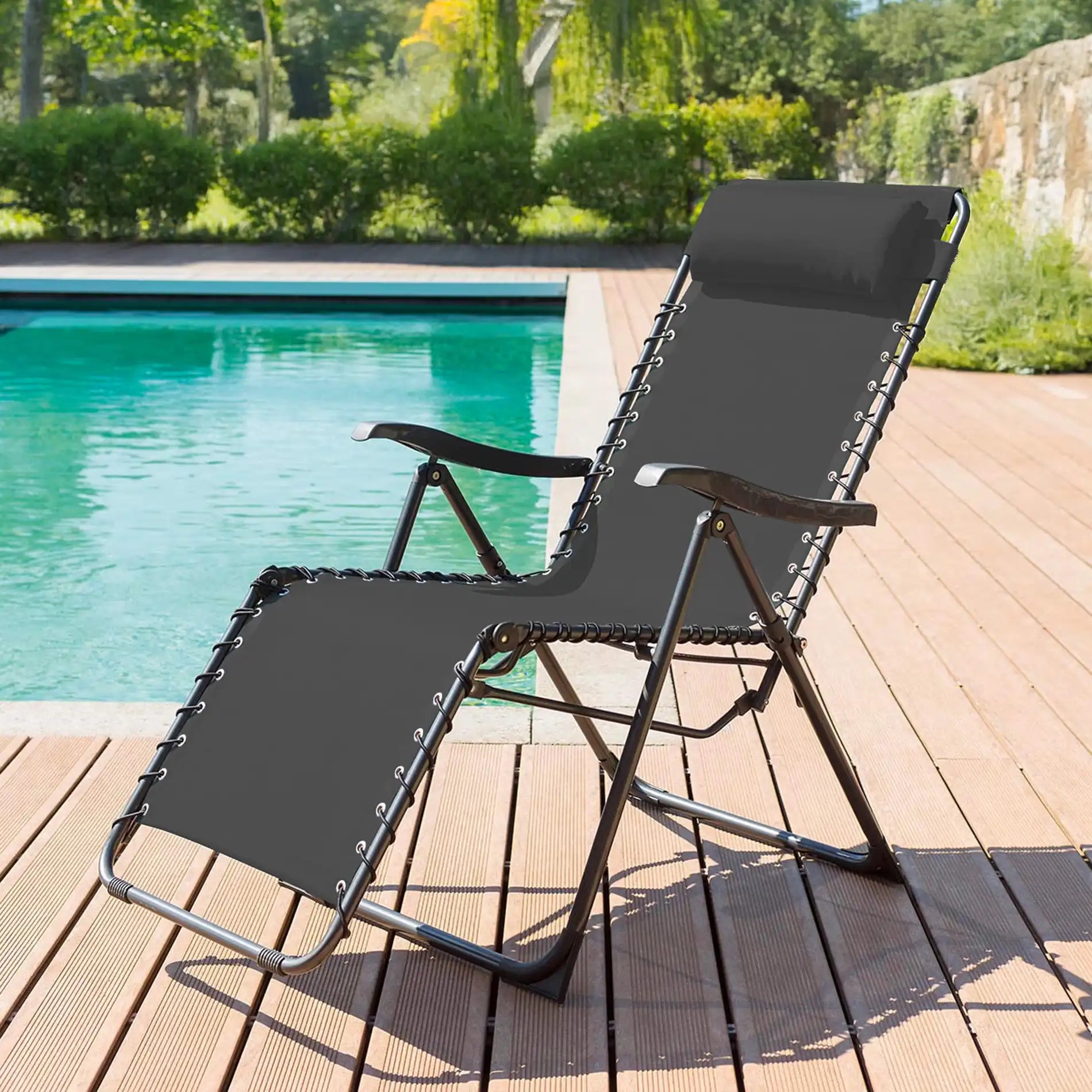 Cherymoya - Sdraio relax gravità zero grigia per giardino