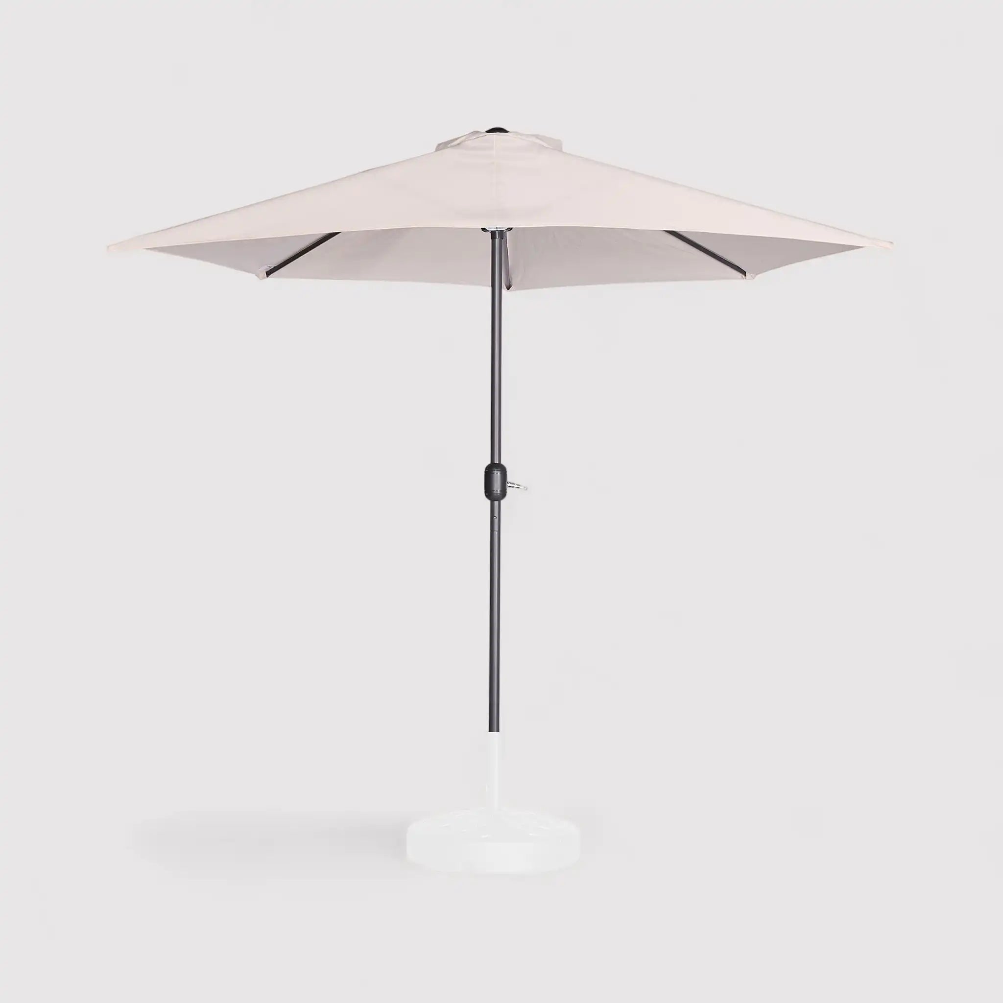 Abuliton - Ombrellone a mezzaluna beige da parete