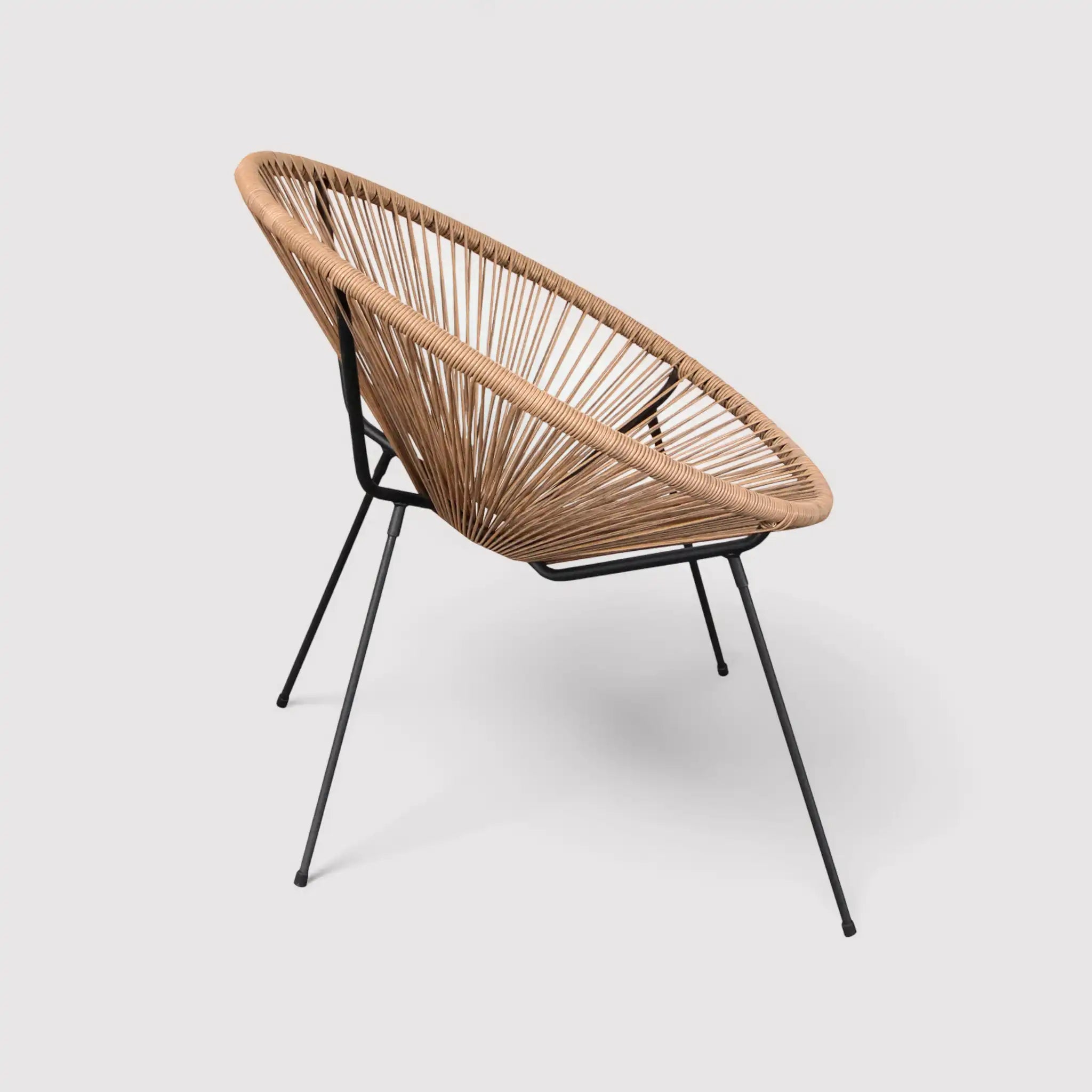 Batikh - Sedia relax da esterno beige con seduta ovale