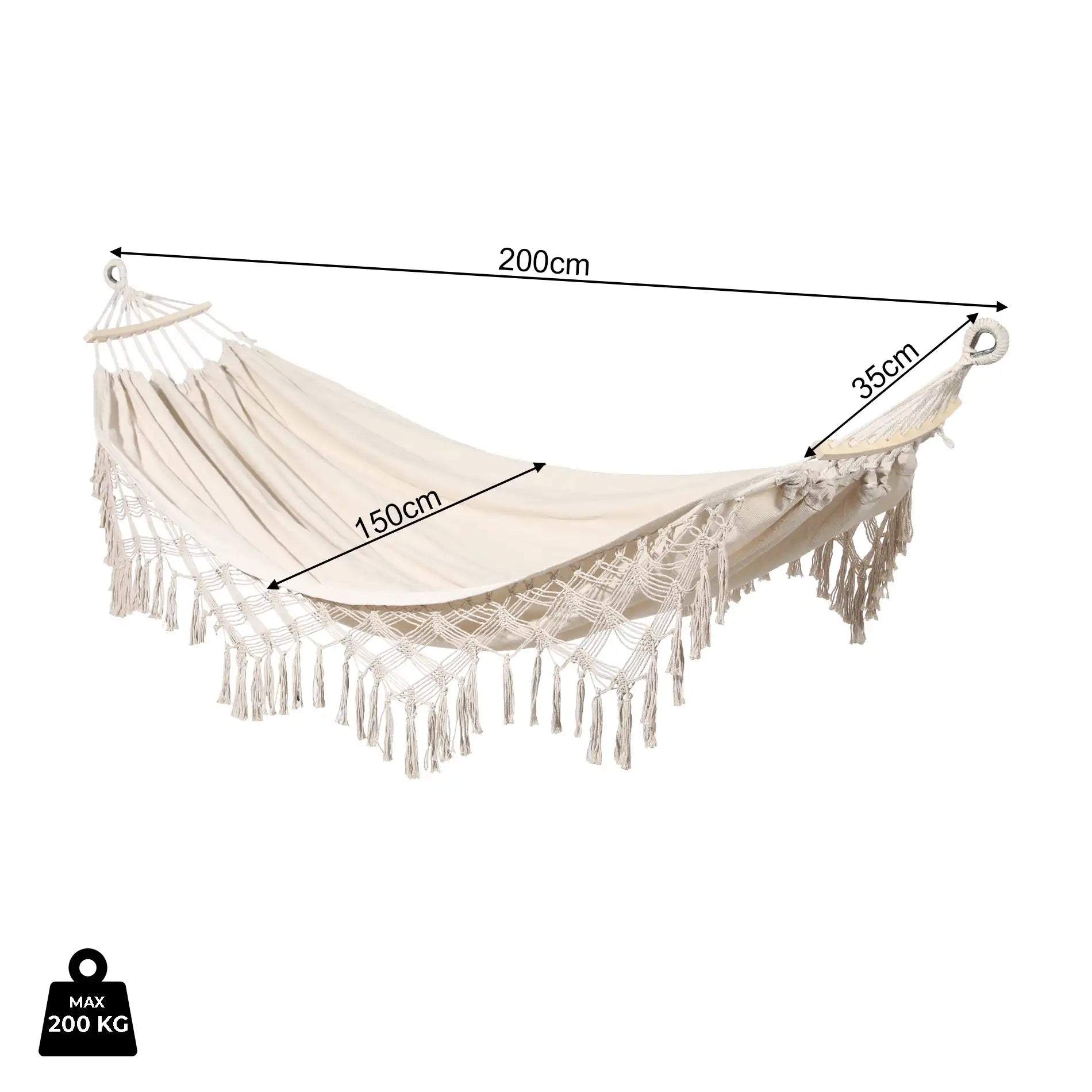 Daylily - Amaca da giardino beige con sacca da trasporto