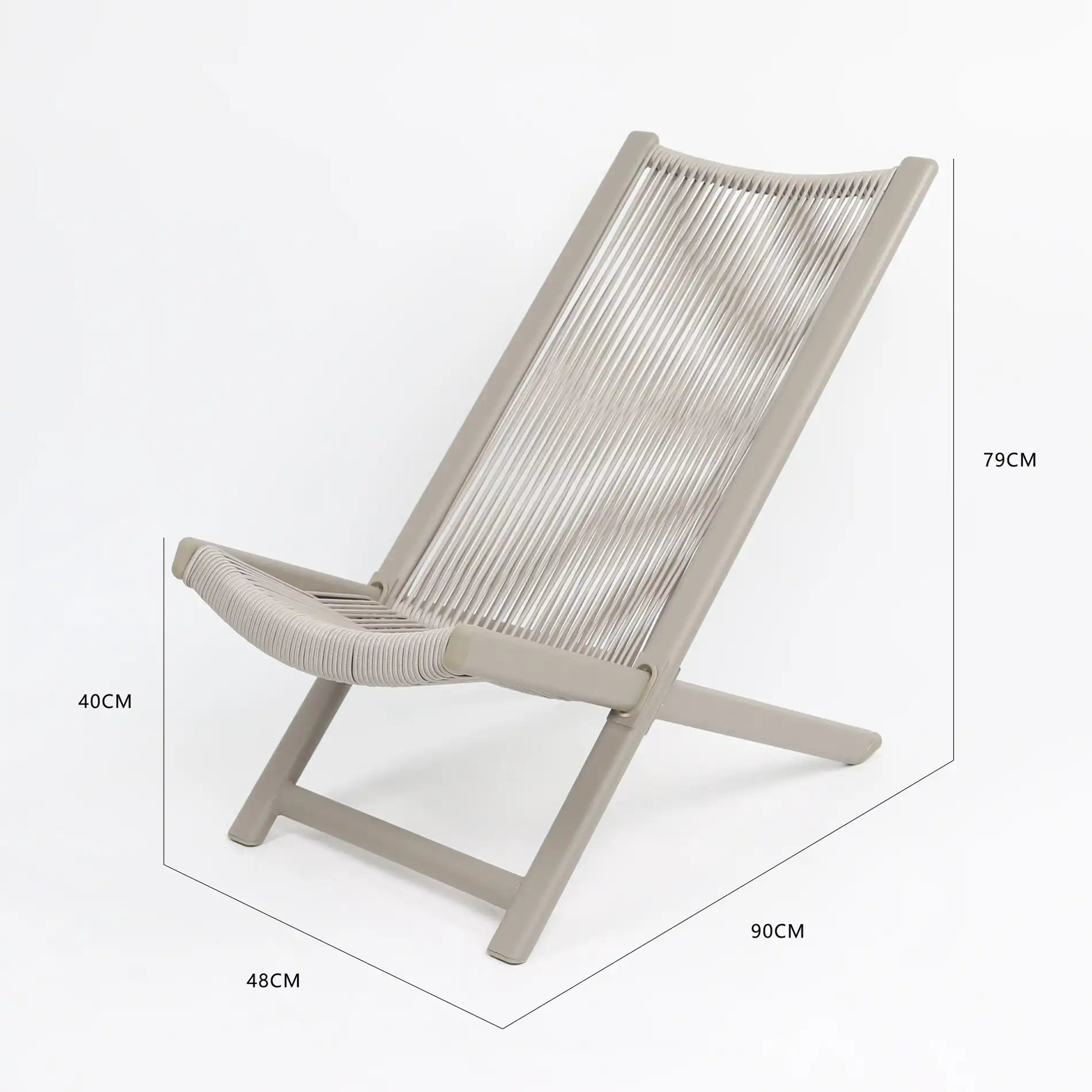 Azan - Set 2 sedie sdraio da esterno in acciaio e polyrattan