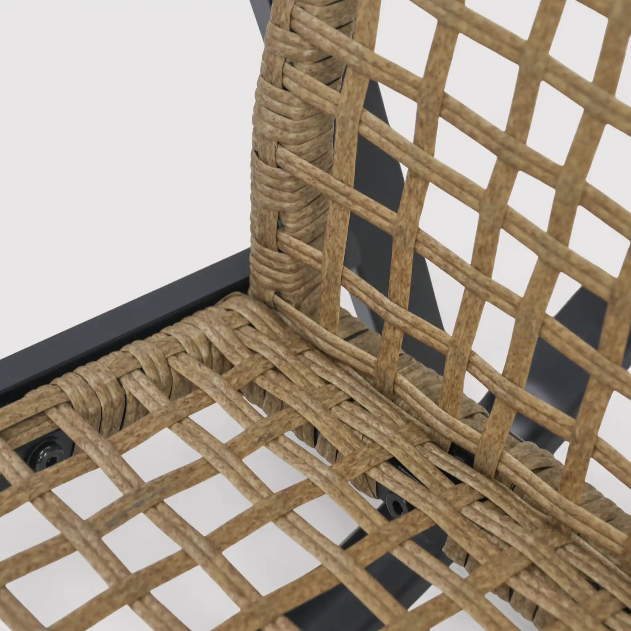 Niangon - Set 2 sedie a dondolo e tavolino da balcone o patio