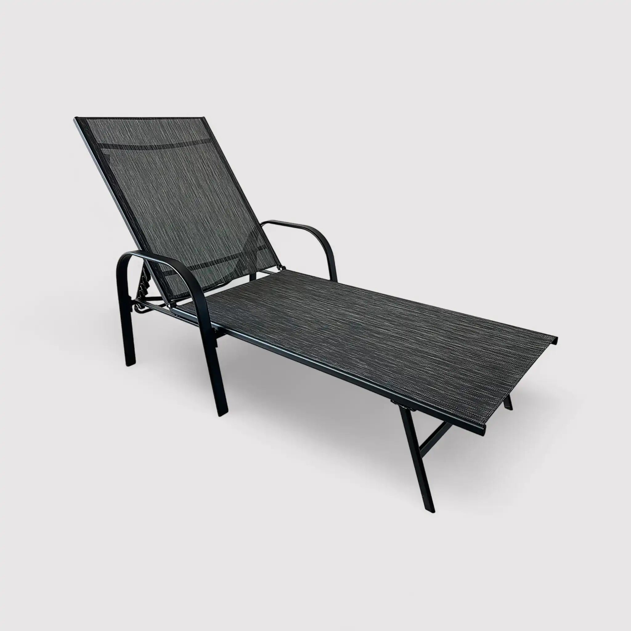 Oriri - Sdraio reclinabile grigio scuro dal design moderno