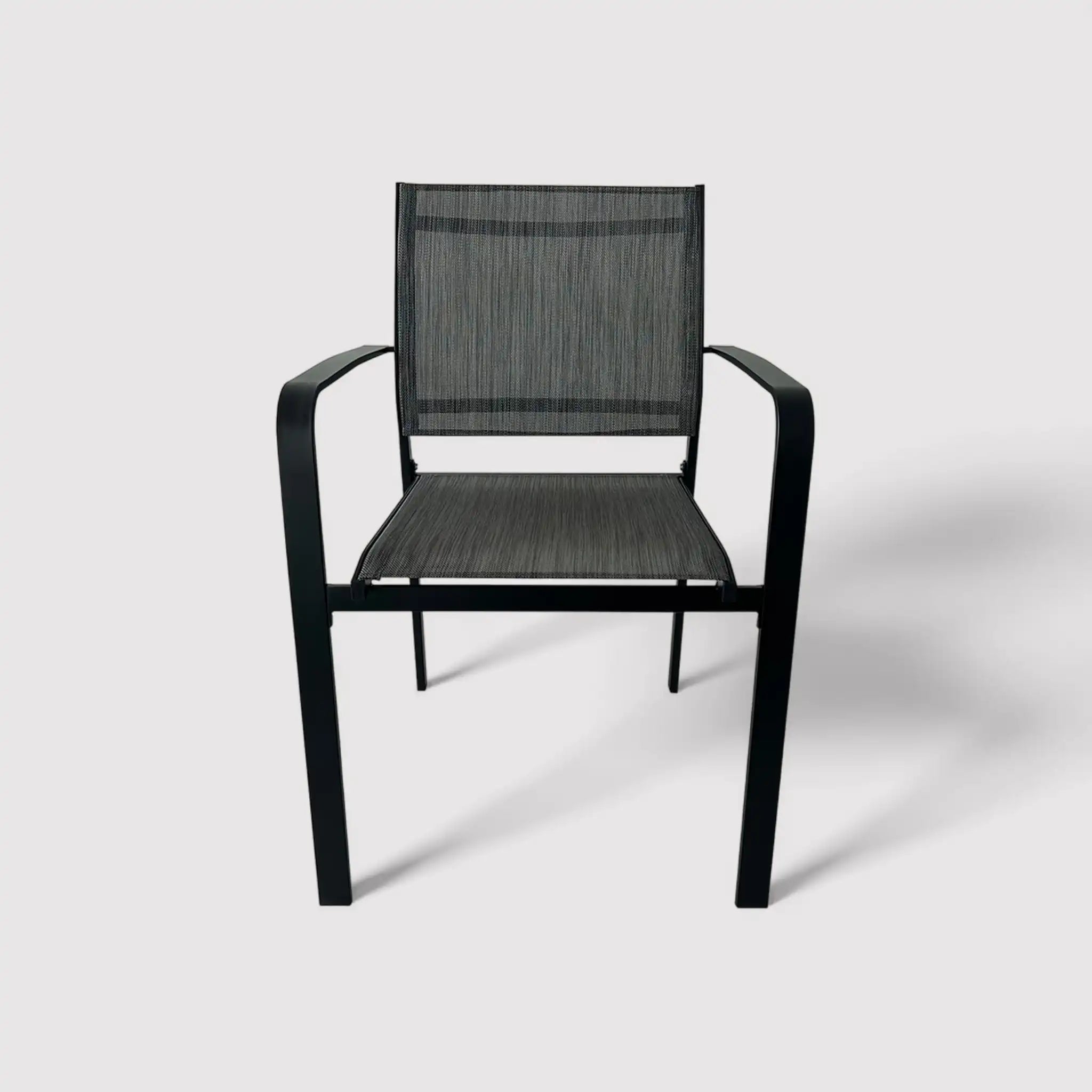 Snobar - Conjunto de mesa de comedor para exterior con 4 sillas gris oscuro