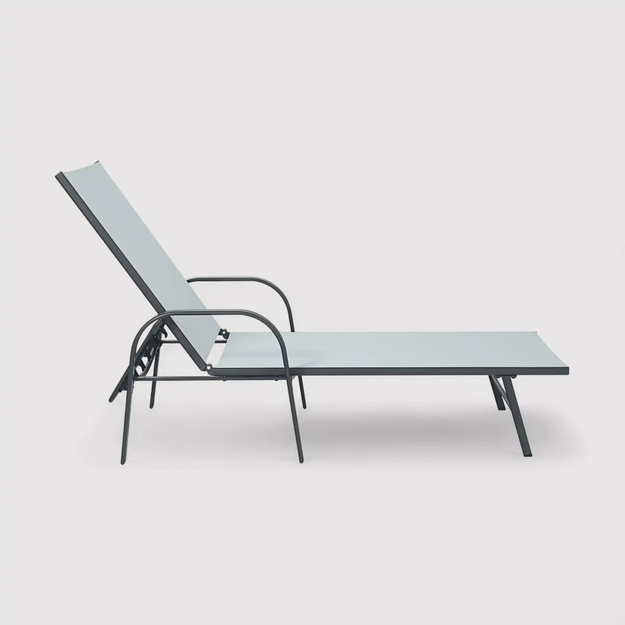 Darkin - Lettino prendisole grigio in stile moderno