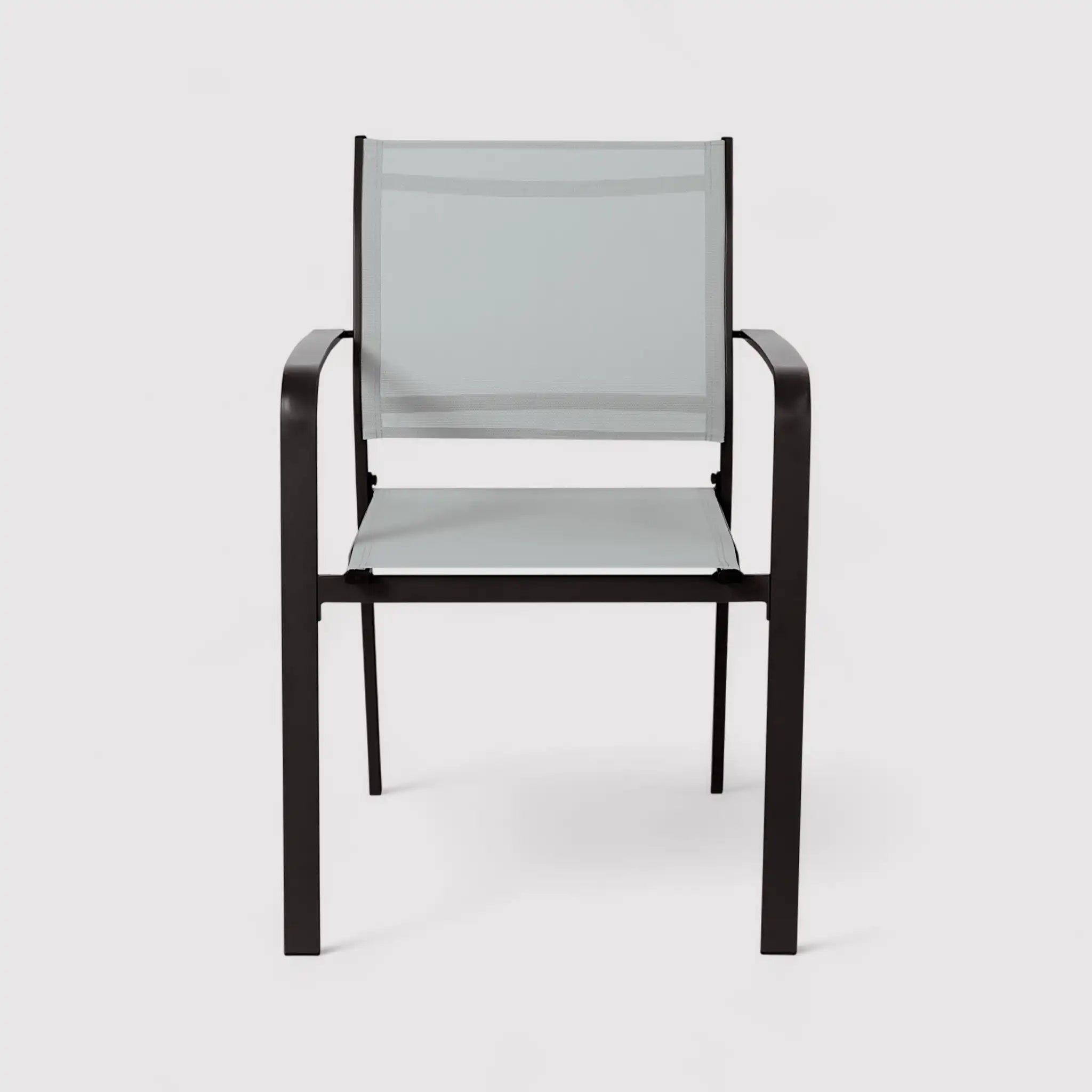 Akpala - Conjunto de jardín con mesa y 4 sillas gris claro