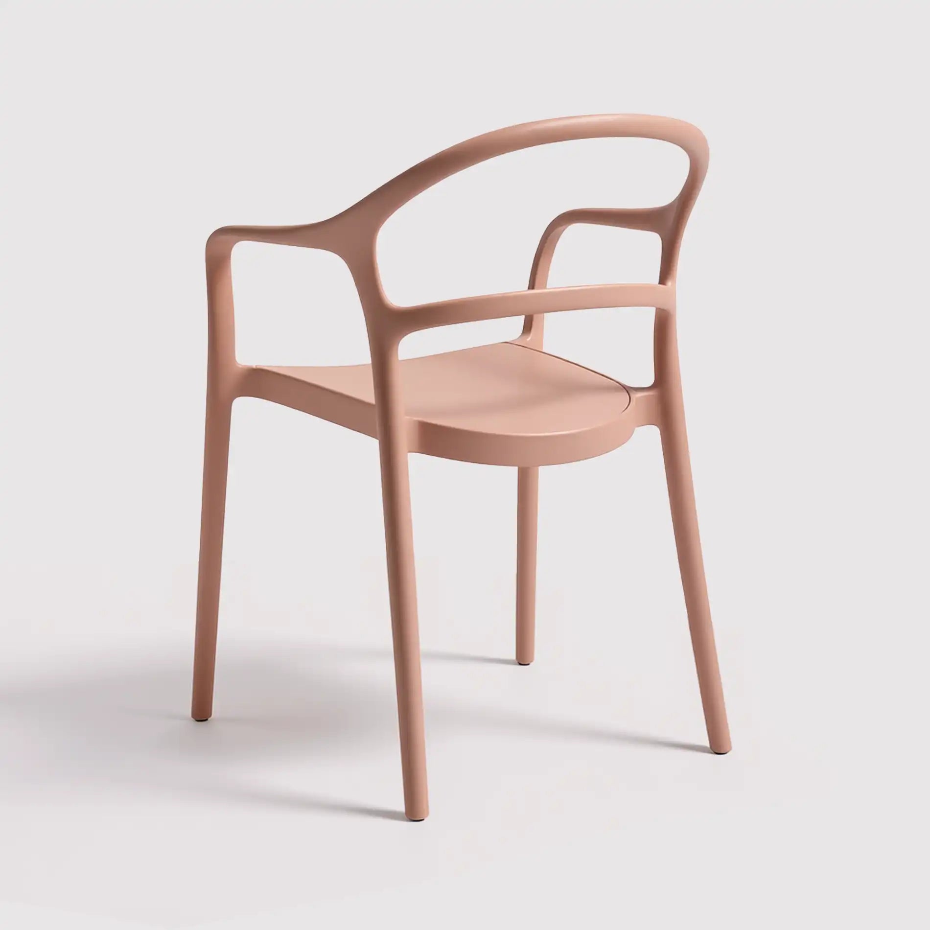 Dahyl - Sedia rosa impilabile da interno o giardino