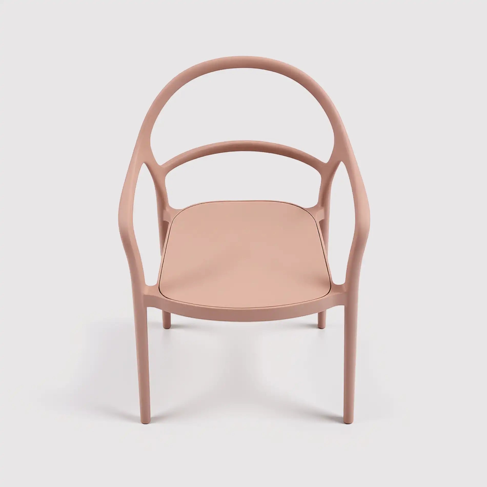 Dahyl - Sedia rosa impilabile da interno o giardino