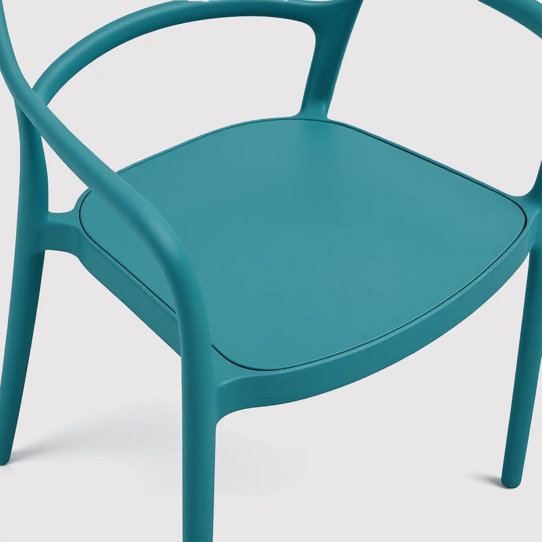 Aeonio - Sedia da giardino o da interno blu petrolio