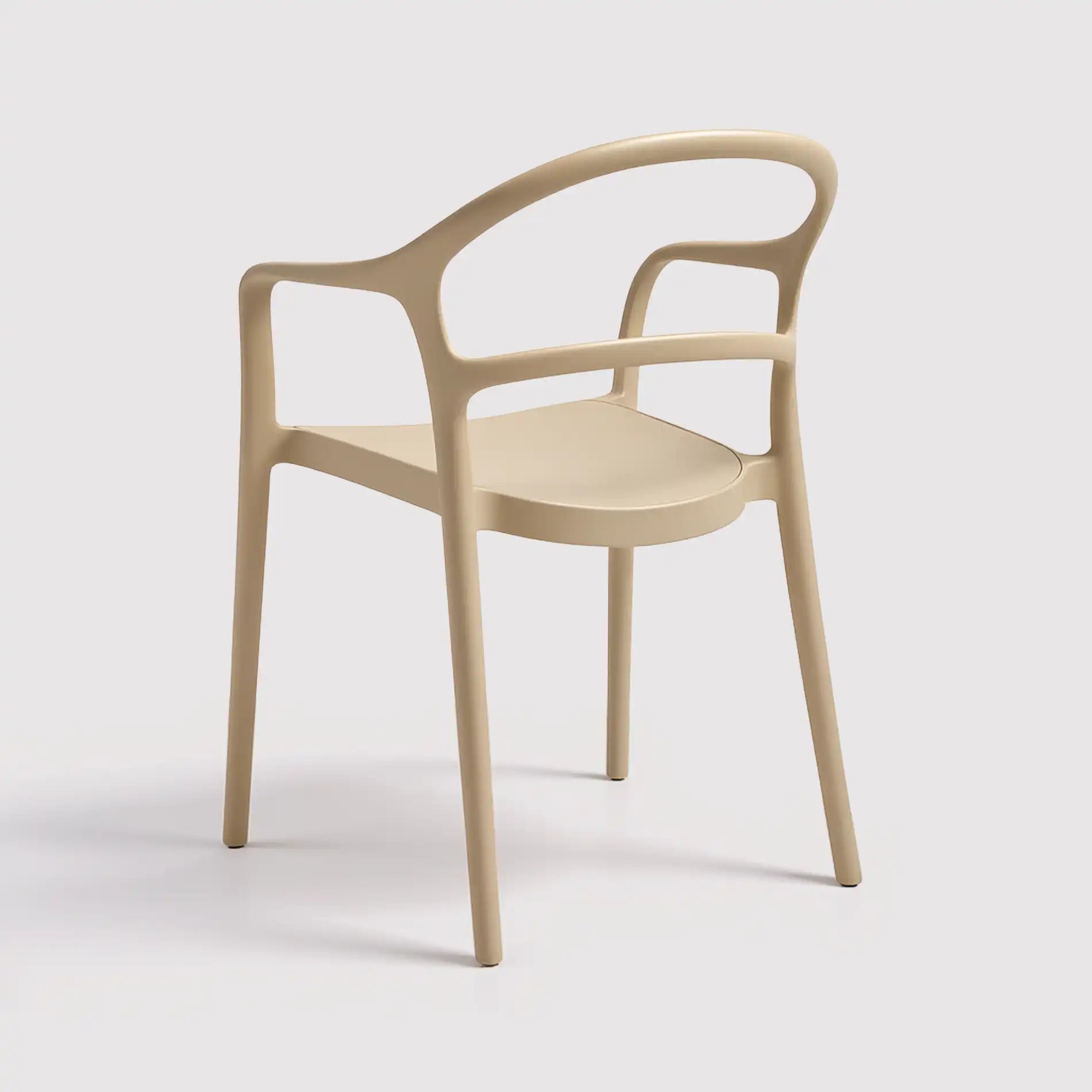 Grewia - Sedia moderna color tortora per esterno o casa