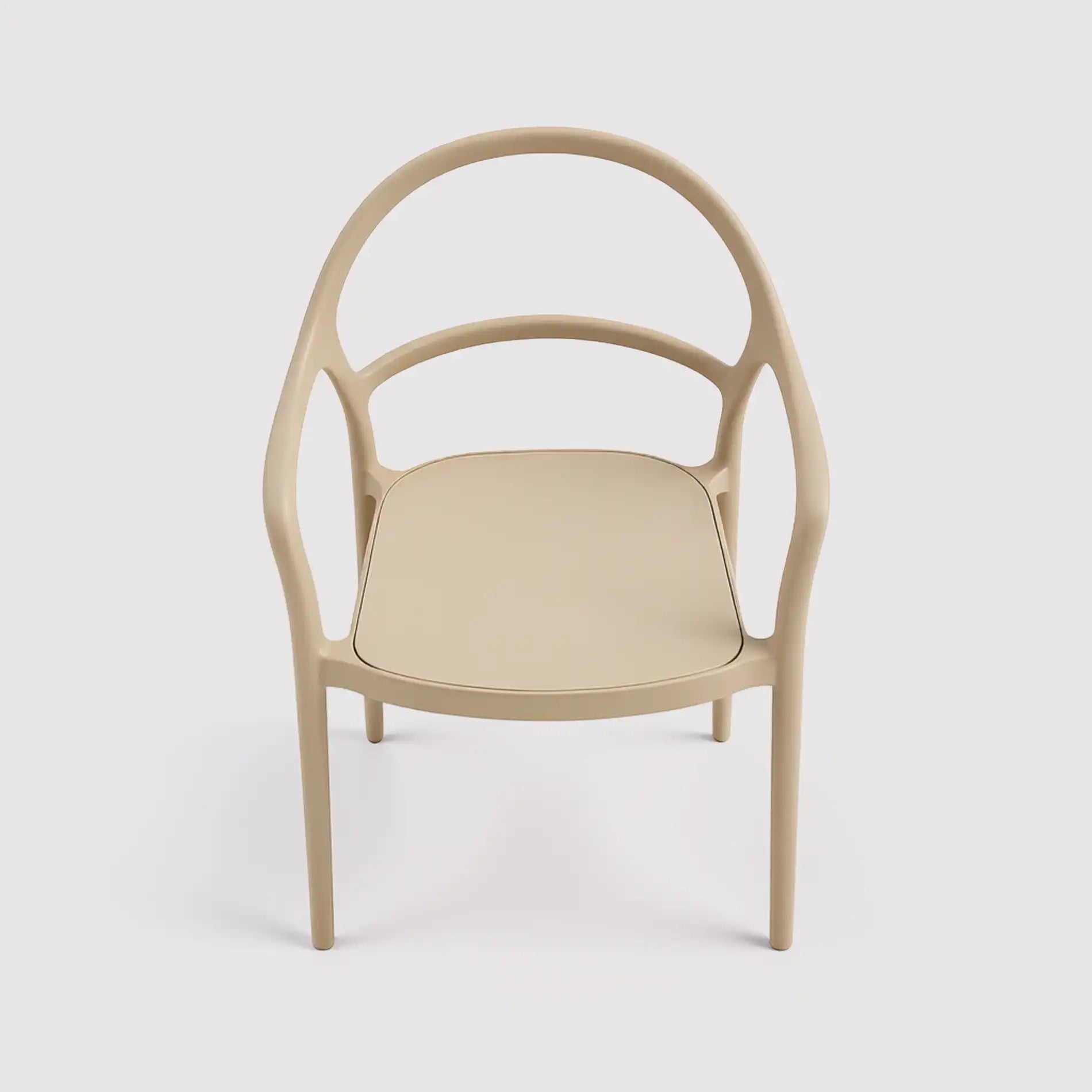 Grewia - Sedia moderna color tortora per esterno o casa