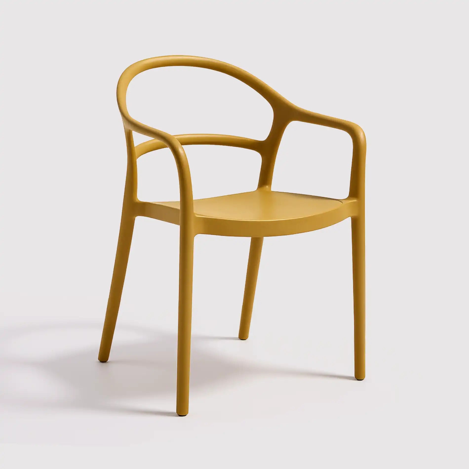 Nopal - Sedia moderna per casa o esterno giallo senape