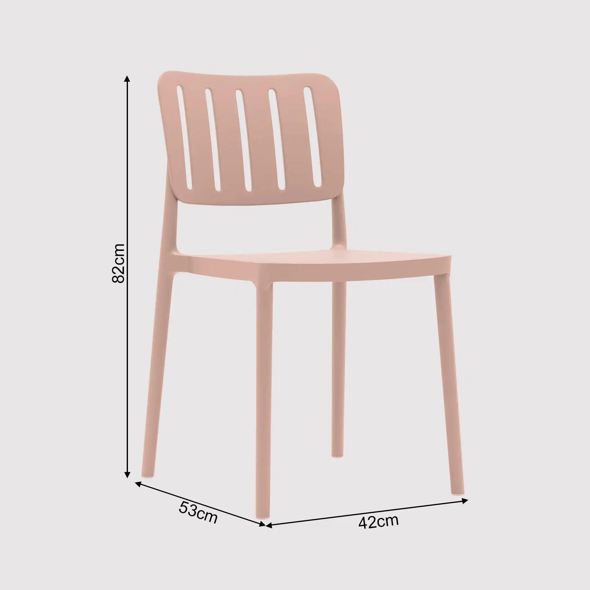 Jasaek - Sedia moderna rosa per casa o esterno