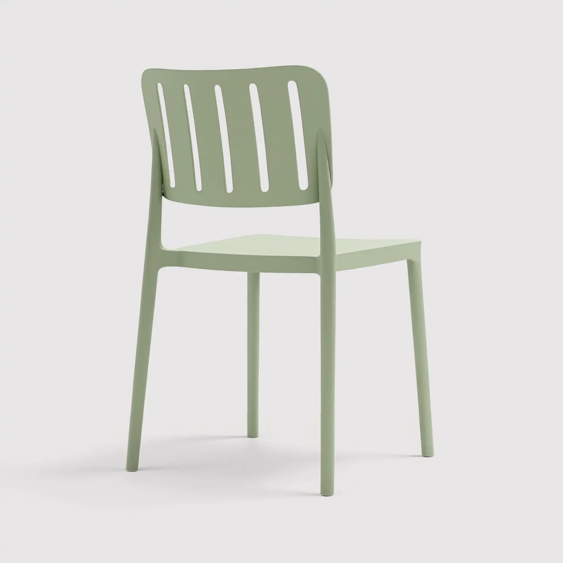 Tinfas - Sedia impilabile verde chiaro per giardino o interno