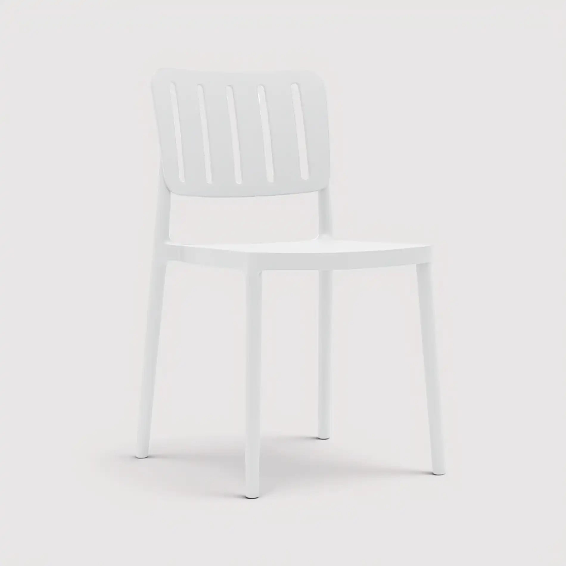 Bajra - Sedia impilabile bianca in stile moderno