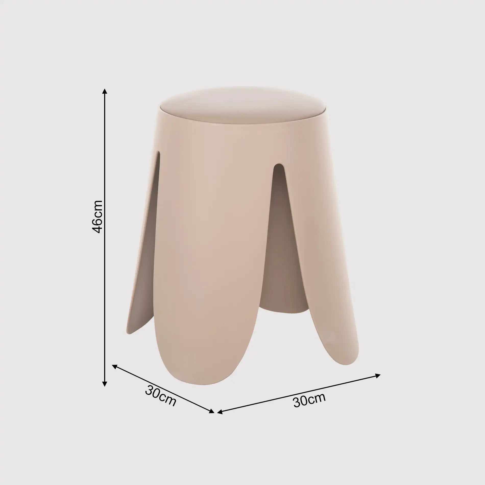 Ambonya - Set 2 sgabelli bassi moderni rosa