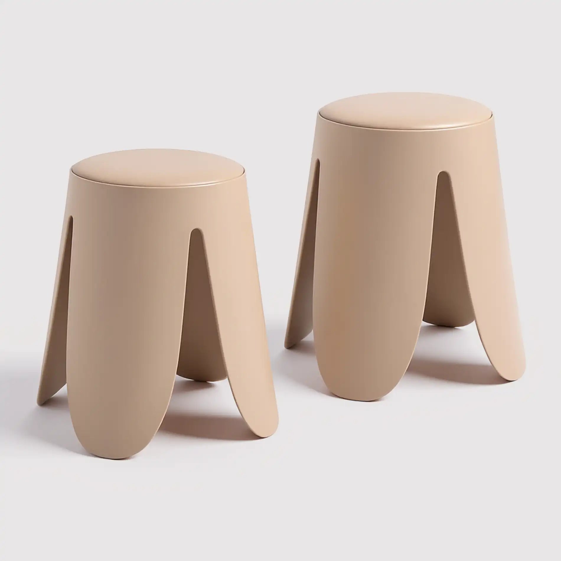 Ambonya - Set 2 sgabelli bassi moderni rosa