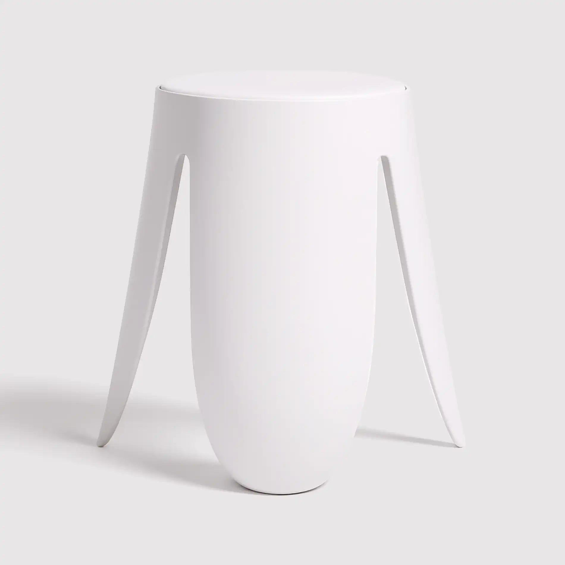 Koten - Set 2 sgabelli moderni bianchi per salotto o cameretta