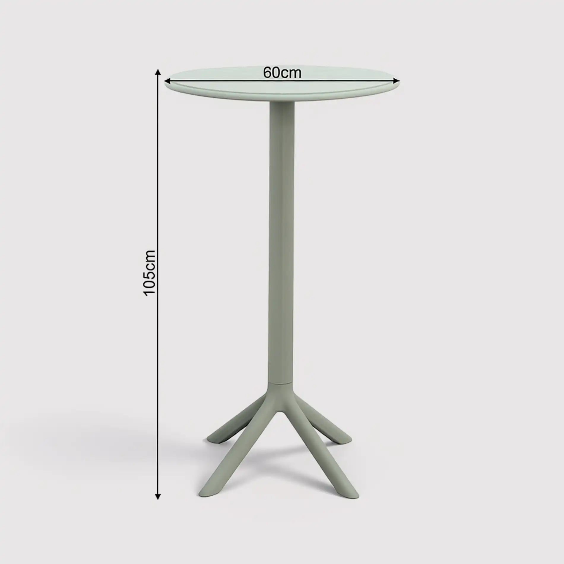 Eliora - Tavolino alto da bar verde chiaro per esterno o interno