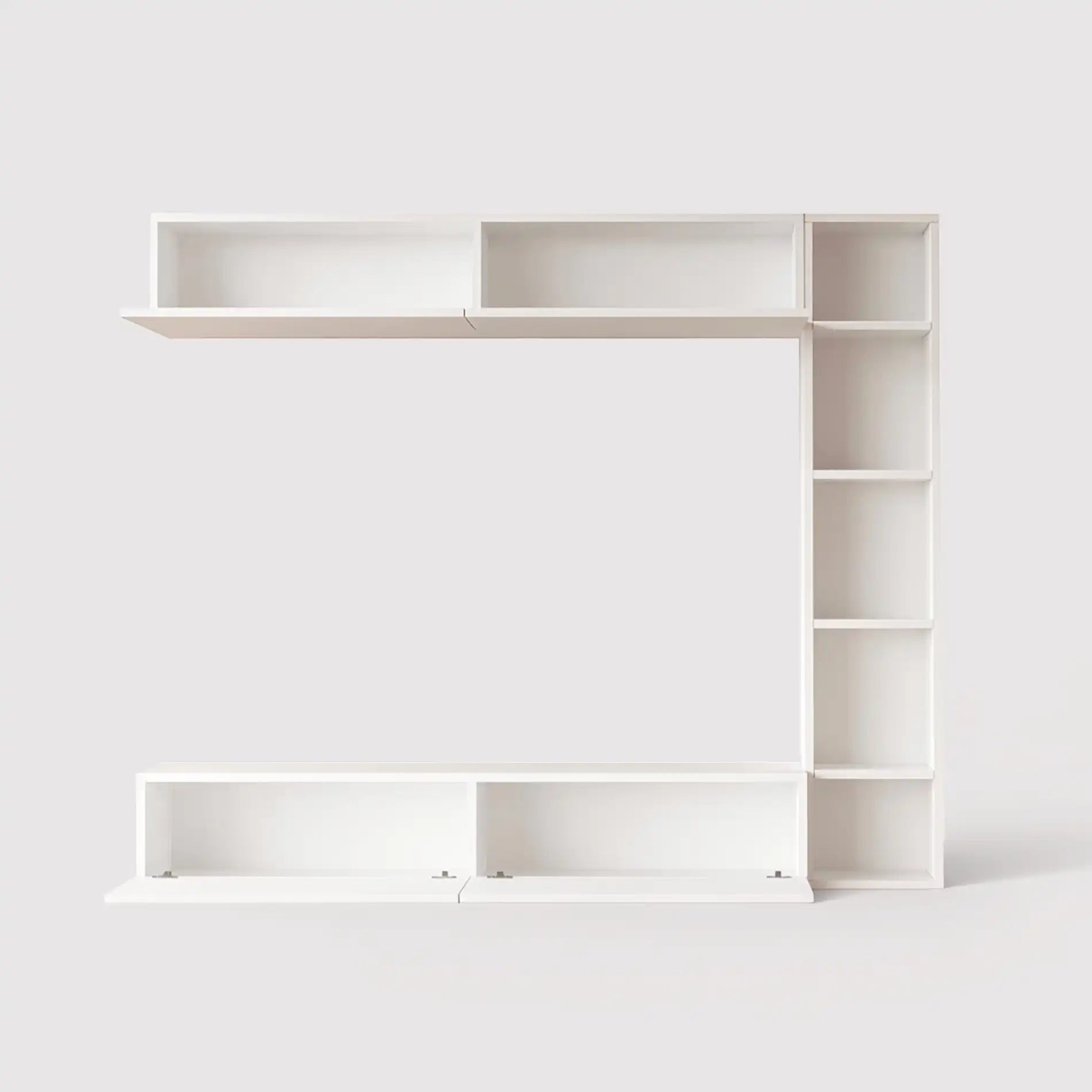 Kadab - White wall unit with 3 modular cabinets