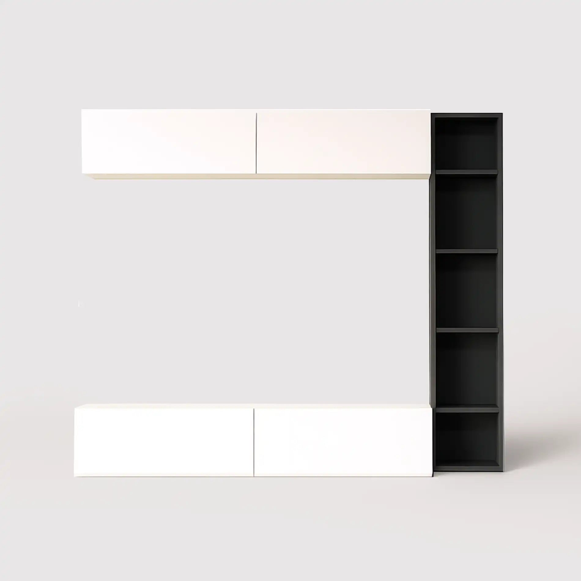 Tamael - Set 3 mobili pensili da salotto moderno