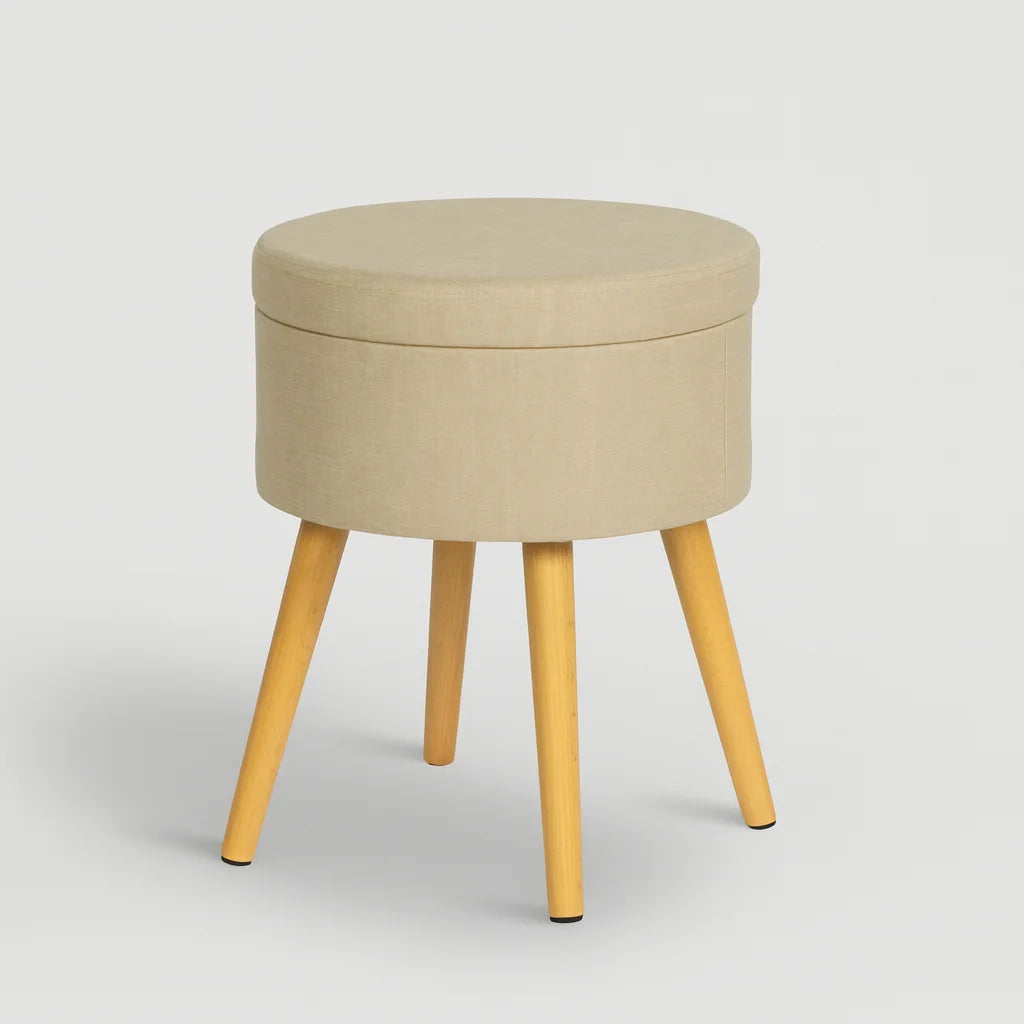 Tiaré - Sgabello poggiapiedi colore beige  stile moderno