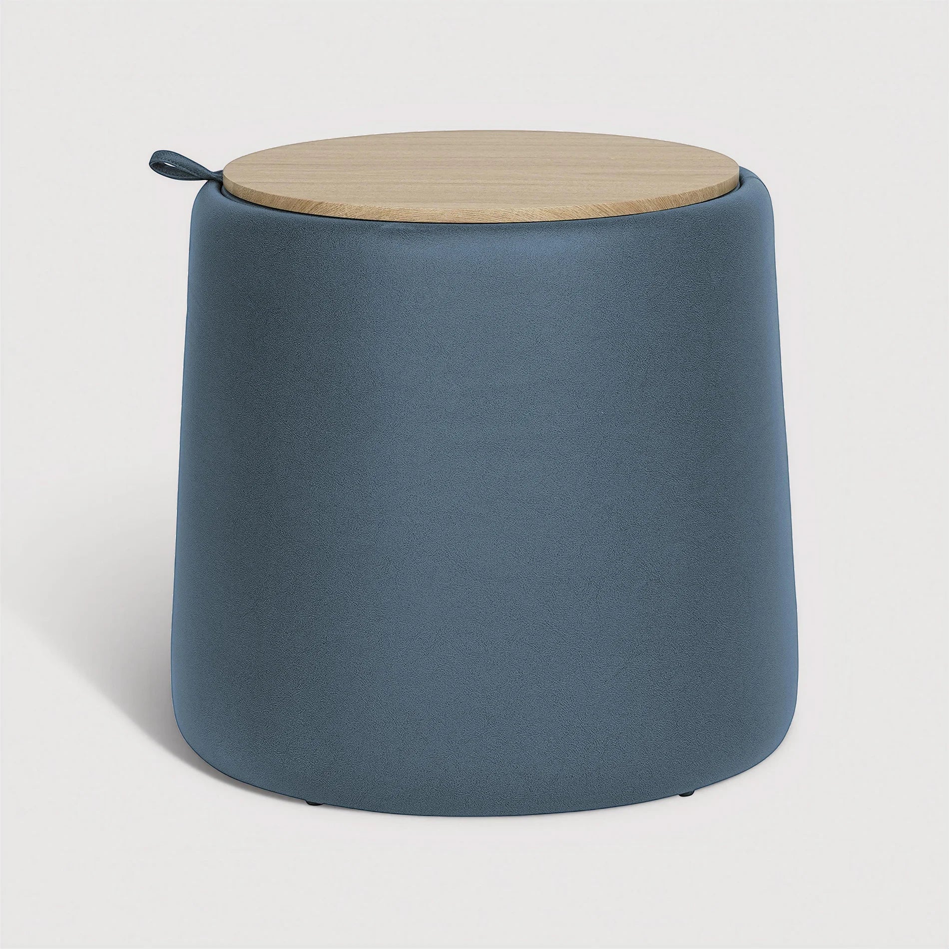 Ranunculus - Pouf contenitore blu stile moderno
