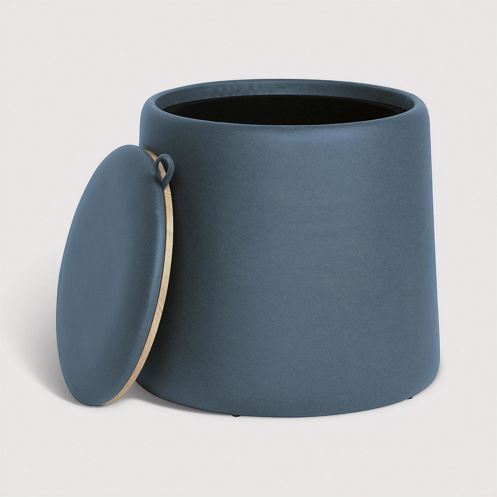 Ranunculus - Pouf contenitore blu stile moderno