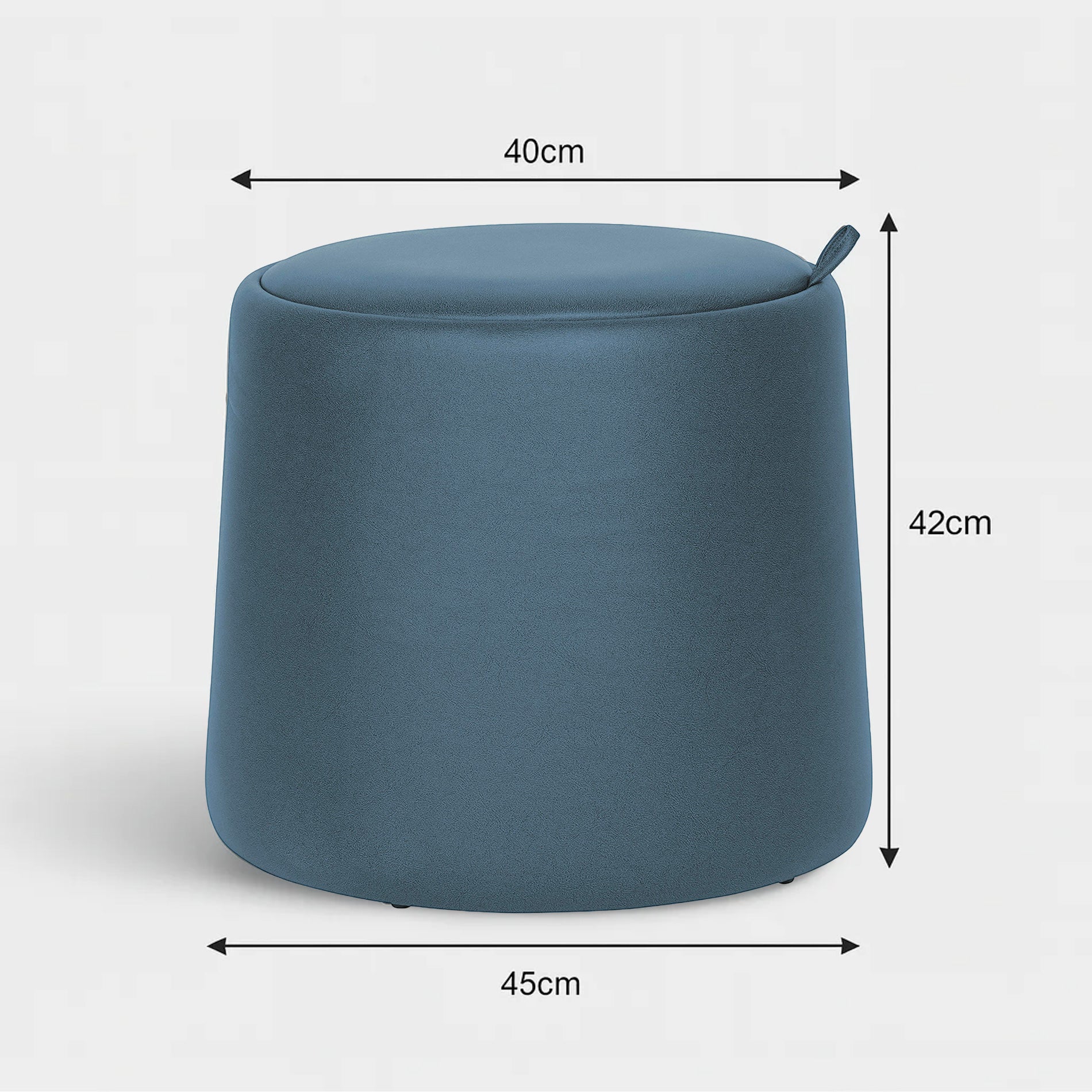 Ranunculus - Pouf contenitore blu stile moderno
