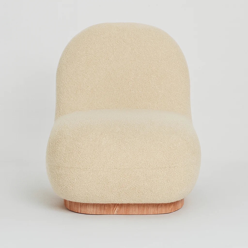 Azahara – Moderner PU Sessel in Taupe, 1-Sitzer Sofa mit MDF-Holzrahmen