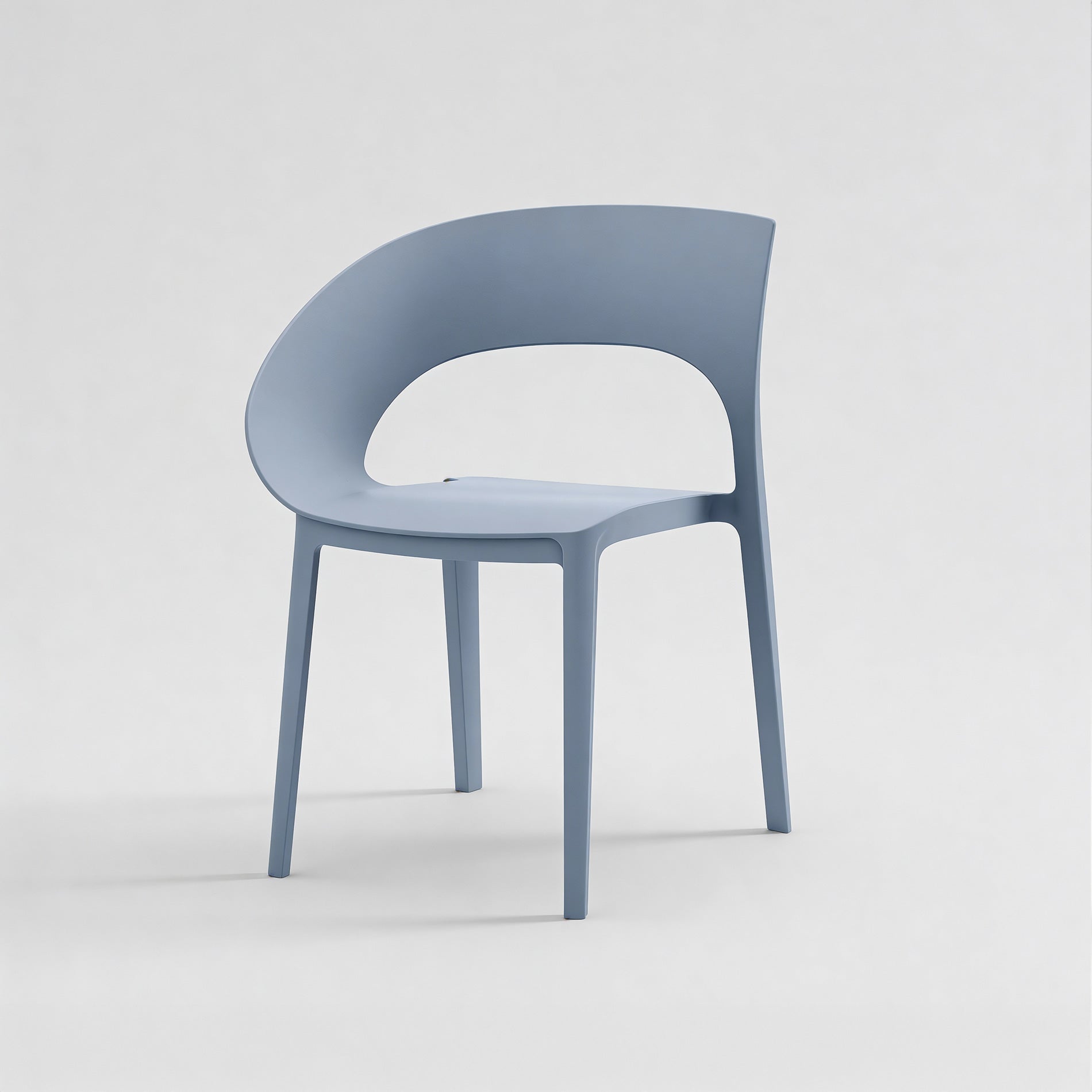 Arios - Set 2 Sedie da cucina impilabili blu e grigio moderne