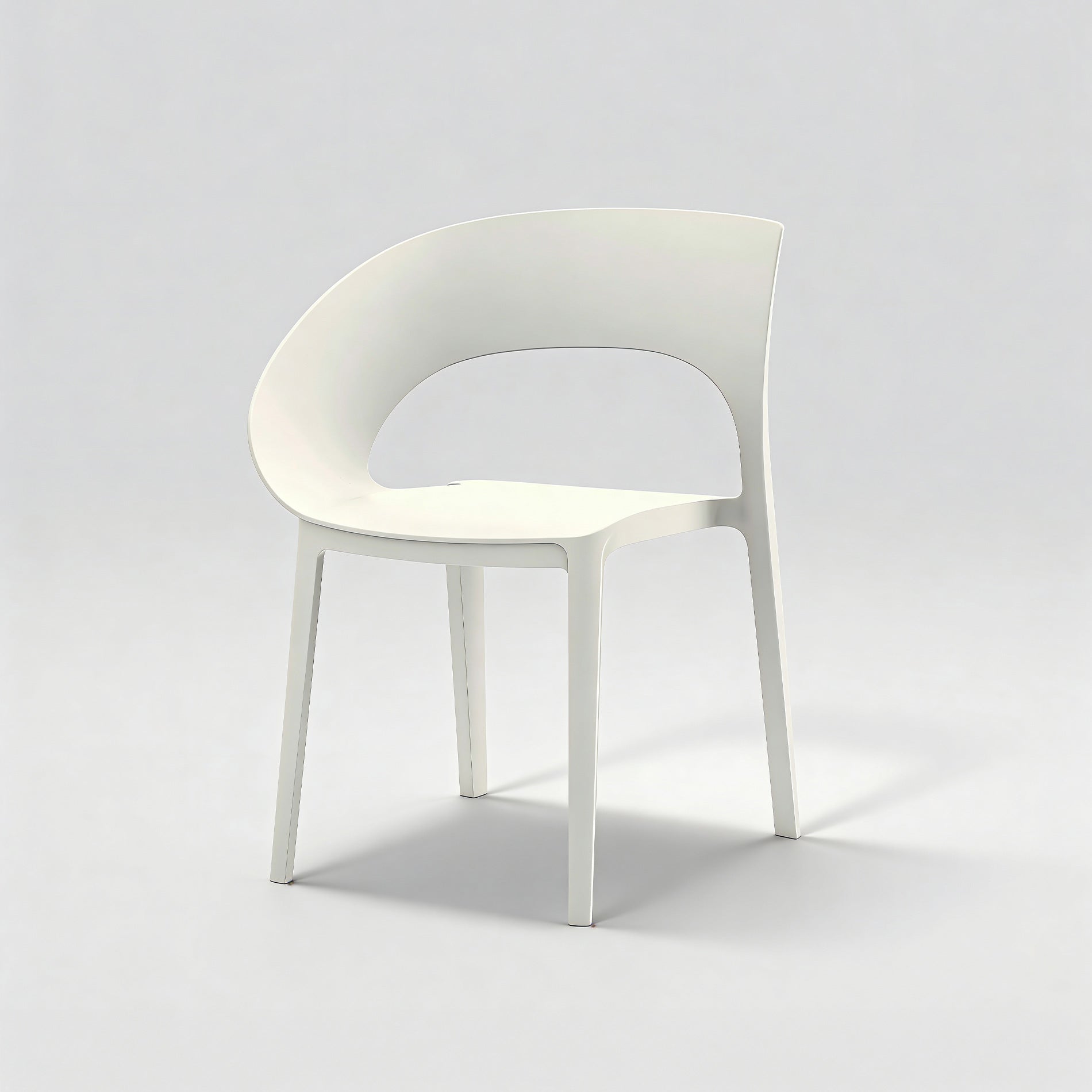 Elune - Set 2 sedie da giardino color bianco crema stile moderno