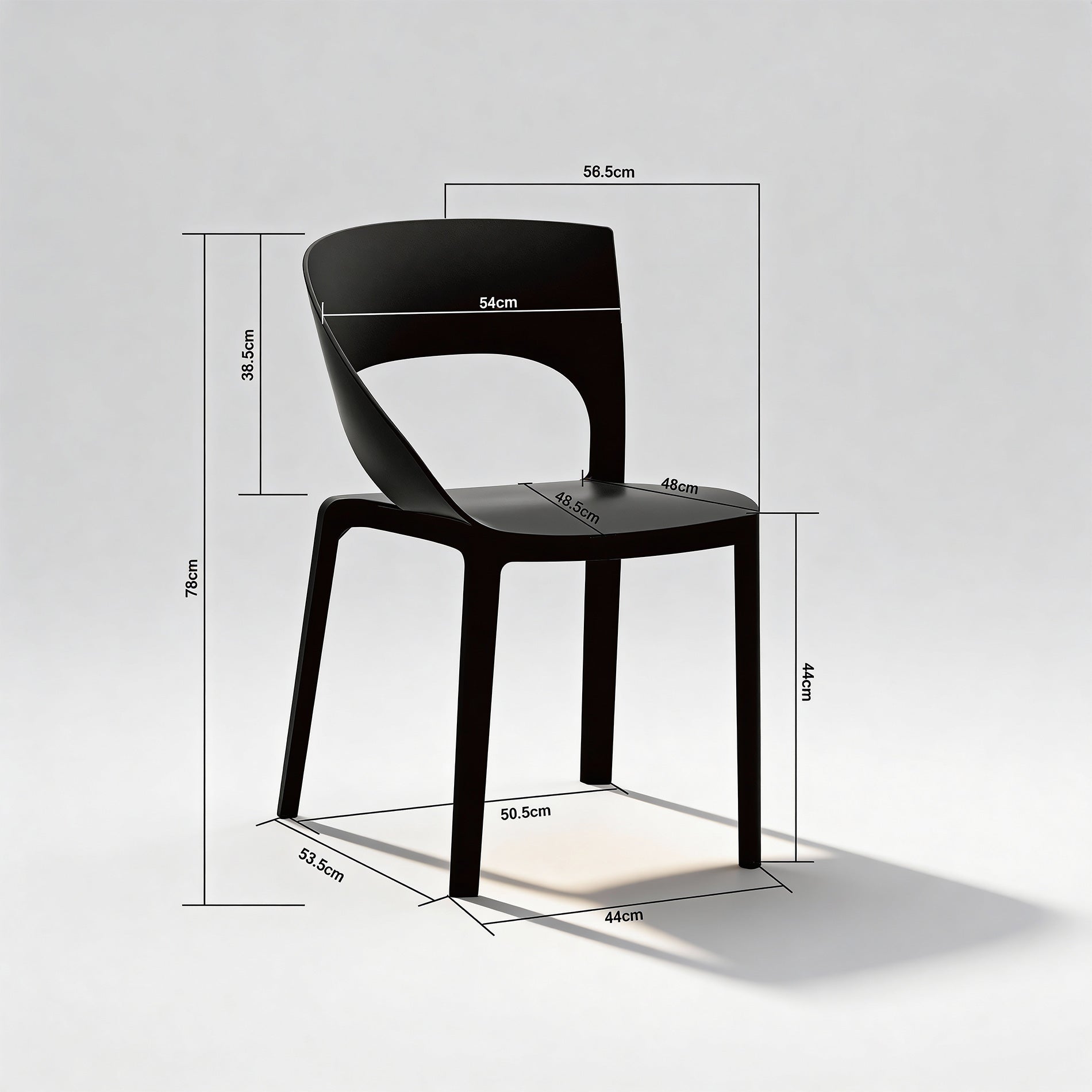 Elune - Set of 2 Stackable Garden Chairs Cream White Modern Style