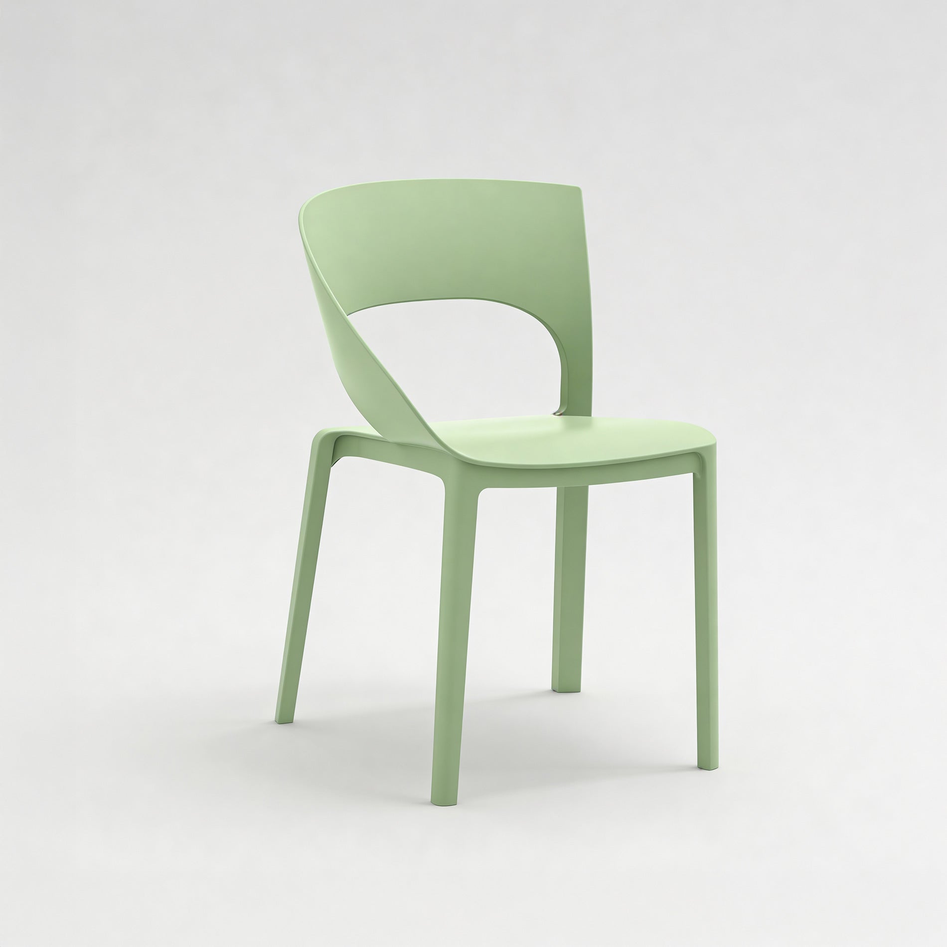 Elune - Set of 2 Stackable Garden Chairs Cream White Modern Style