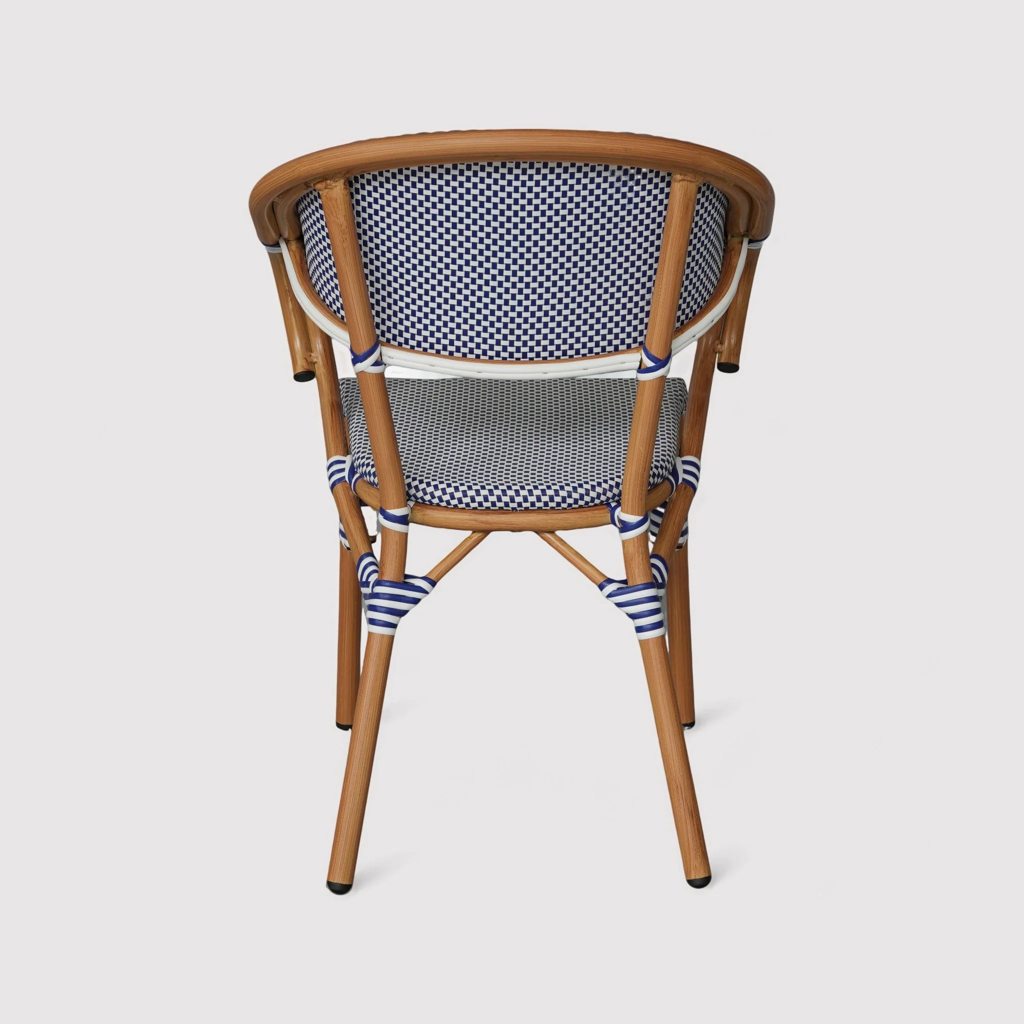 Camellia - Set 2 Sedie da giardino impilabili blu bianco classico